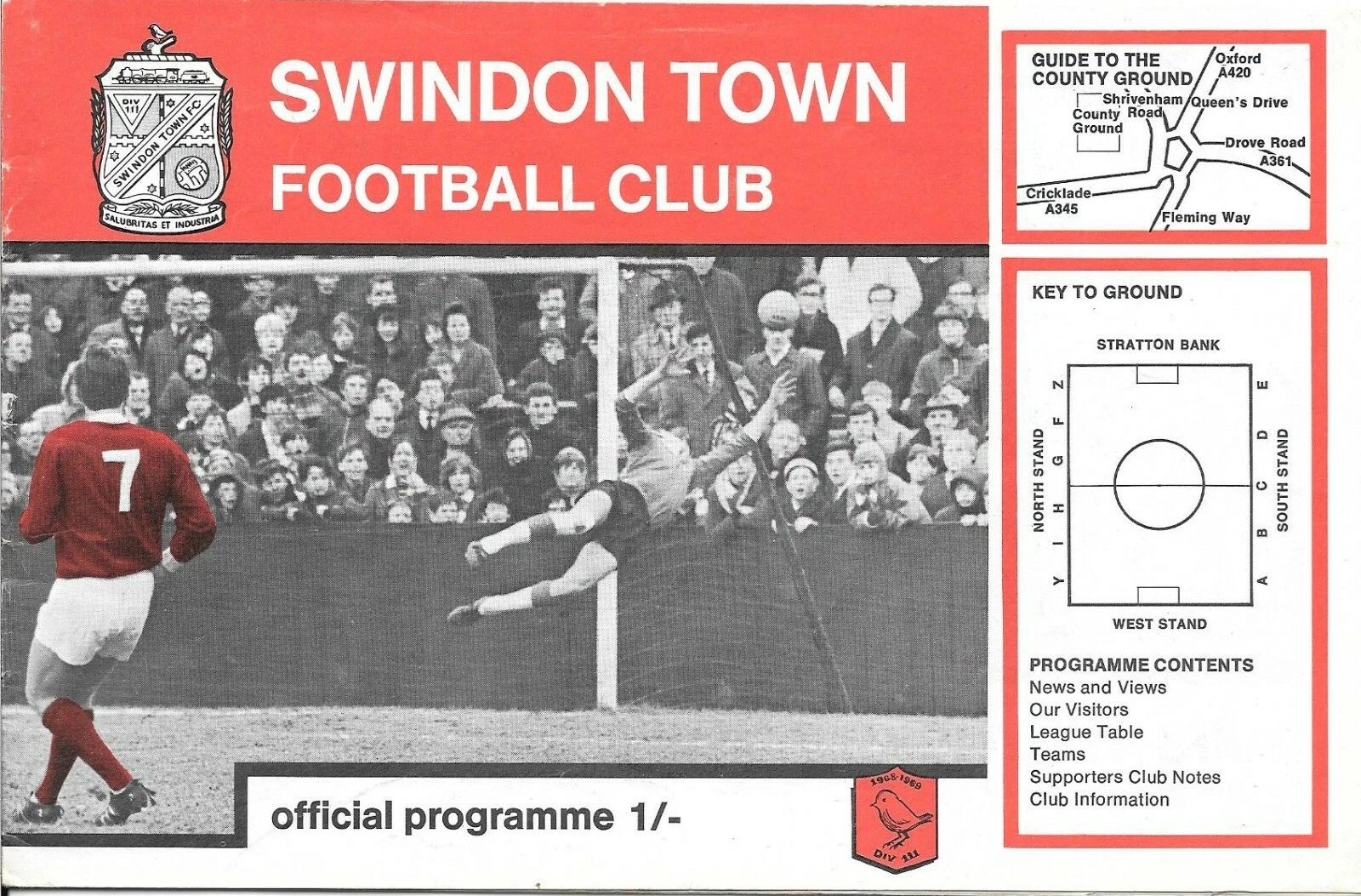 Match Programme for 18/02/1969