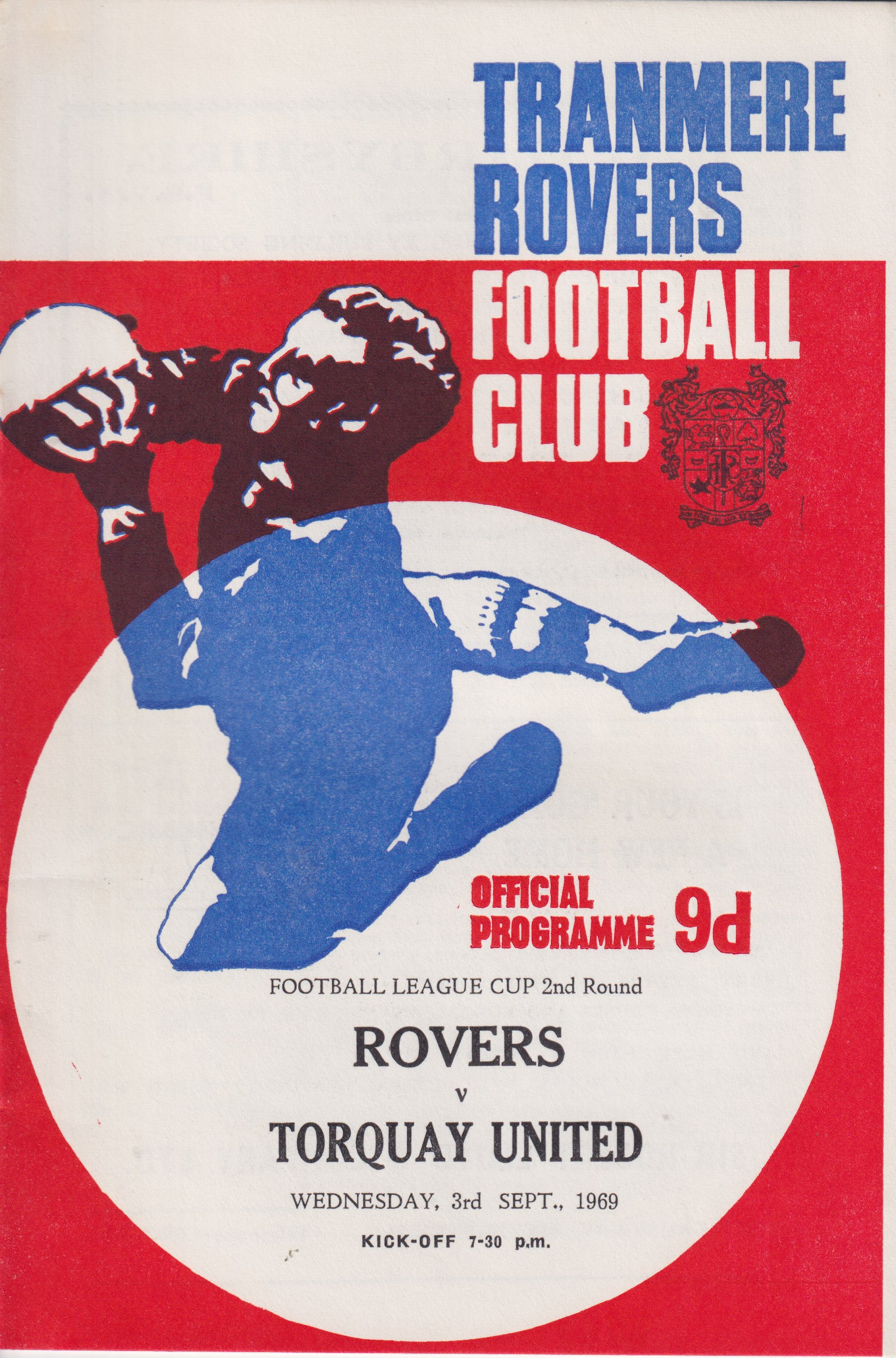 Match Programme for 03/09/1969
