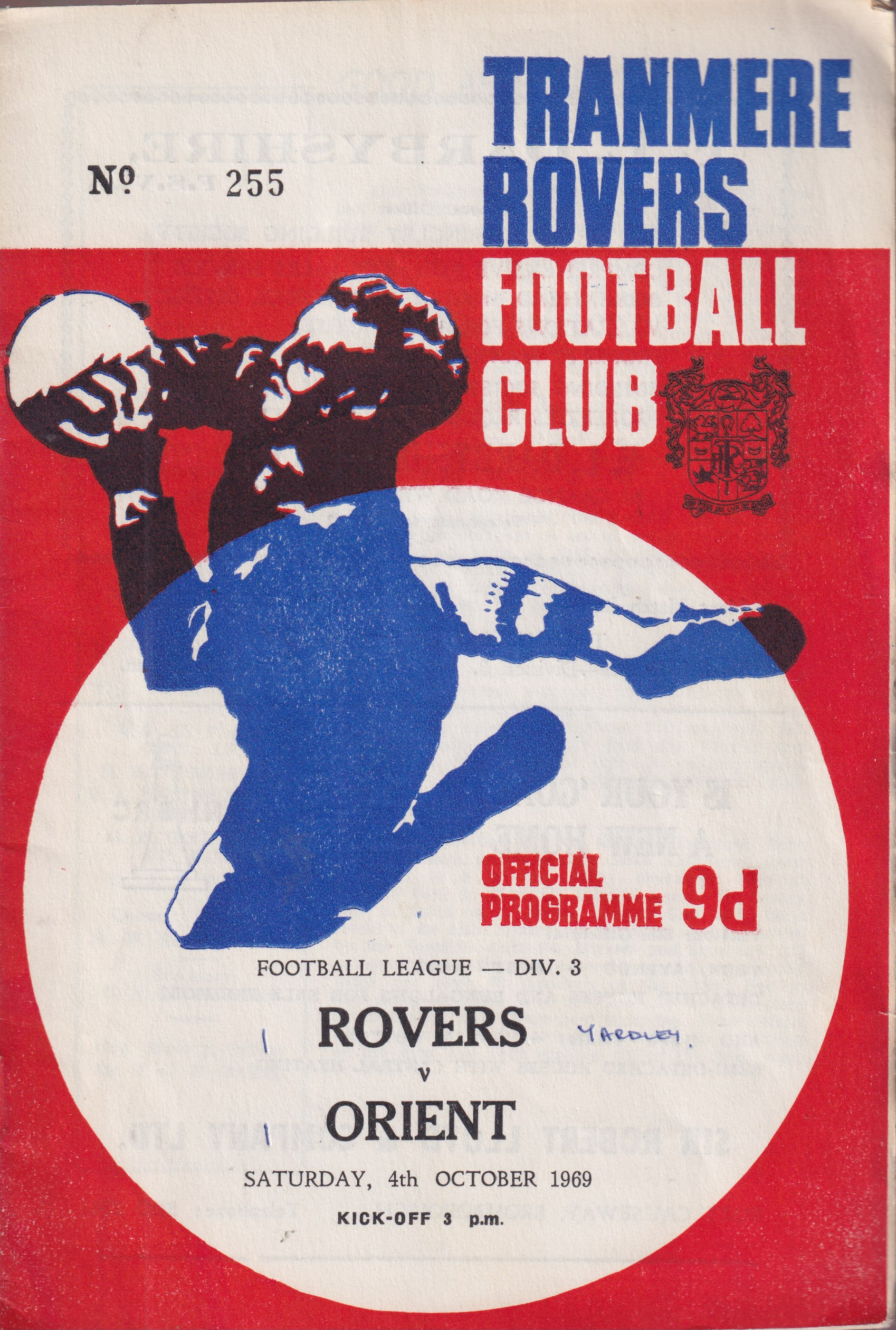 Match Programme for 04/10/1969