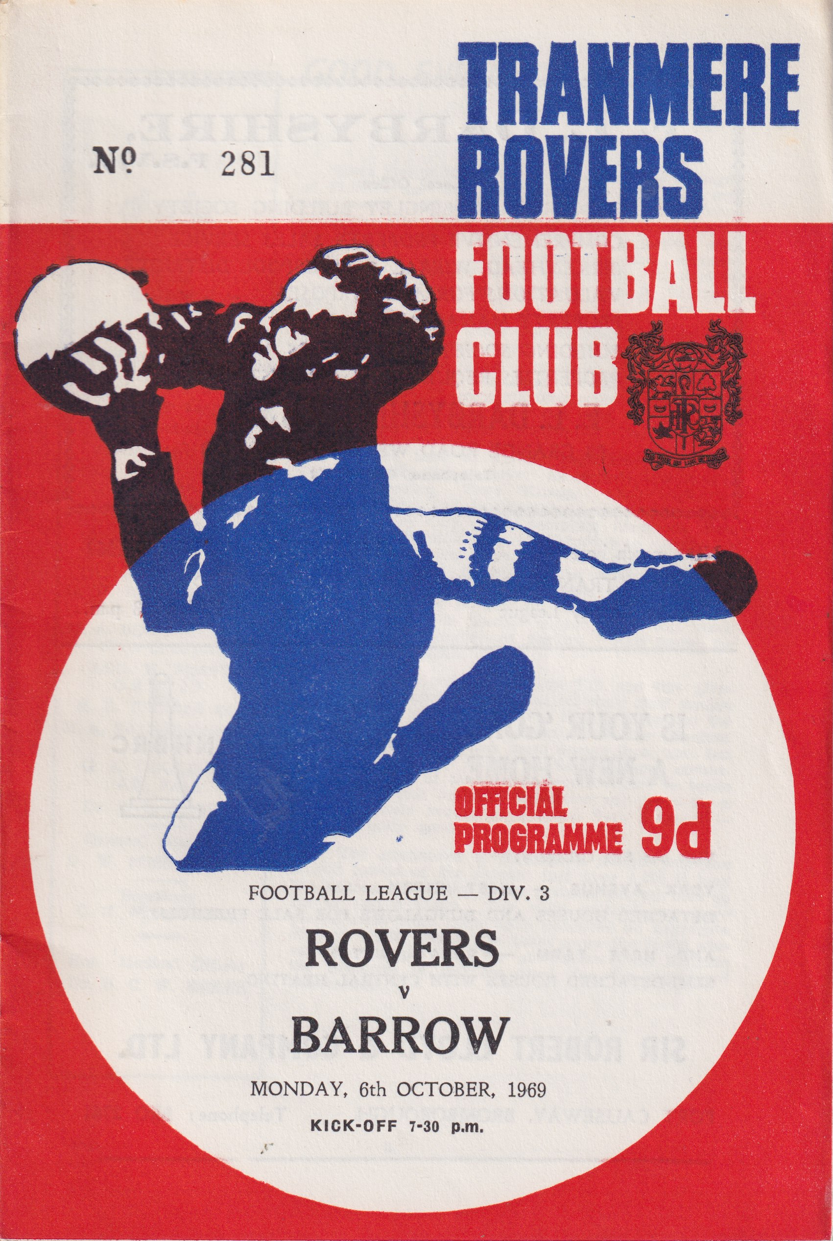 Match Programme for 06/10/1969