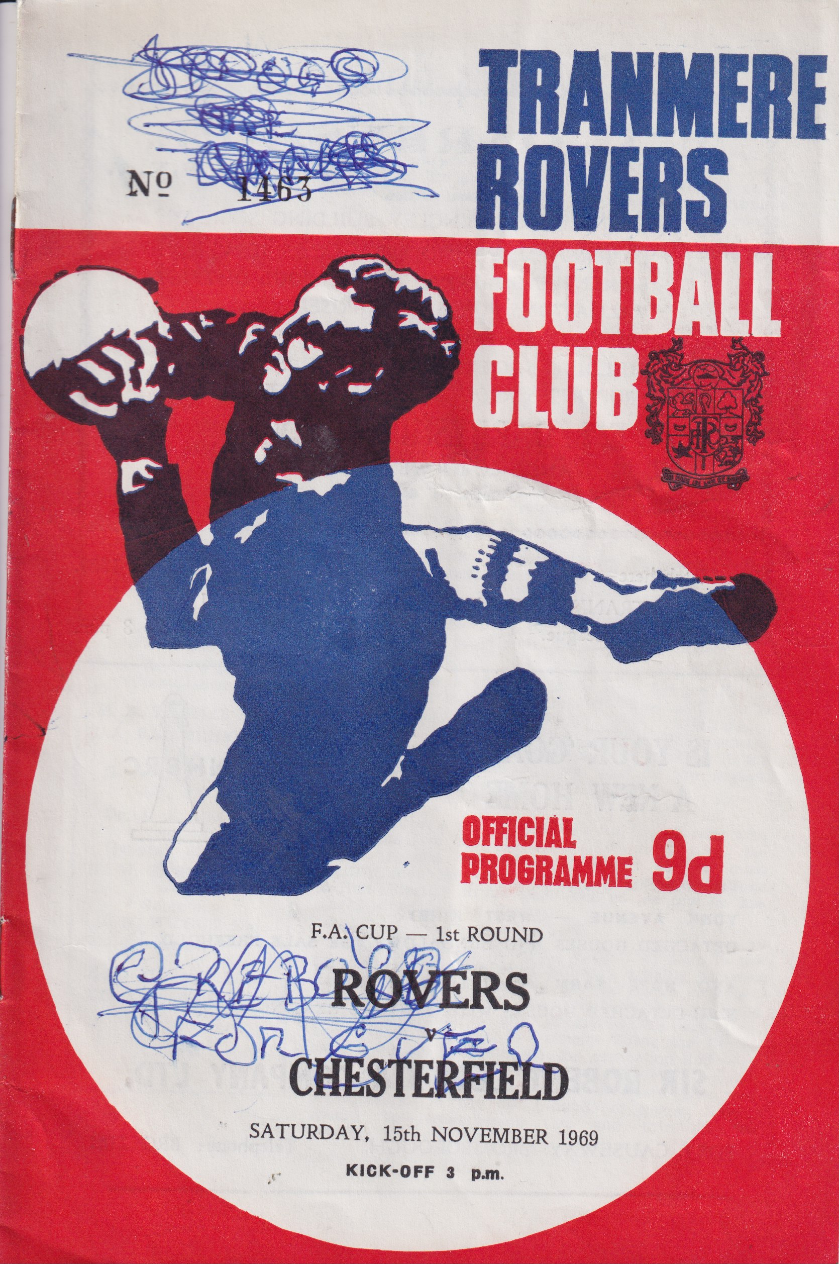 Match Programme for 15/11/1969