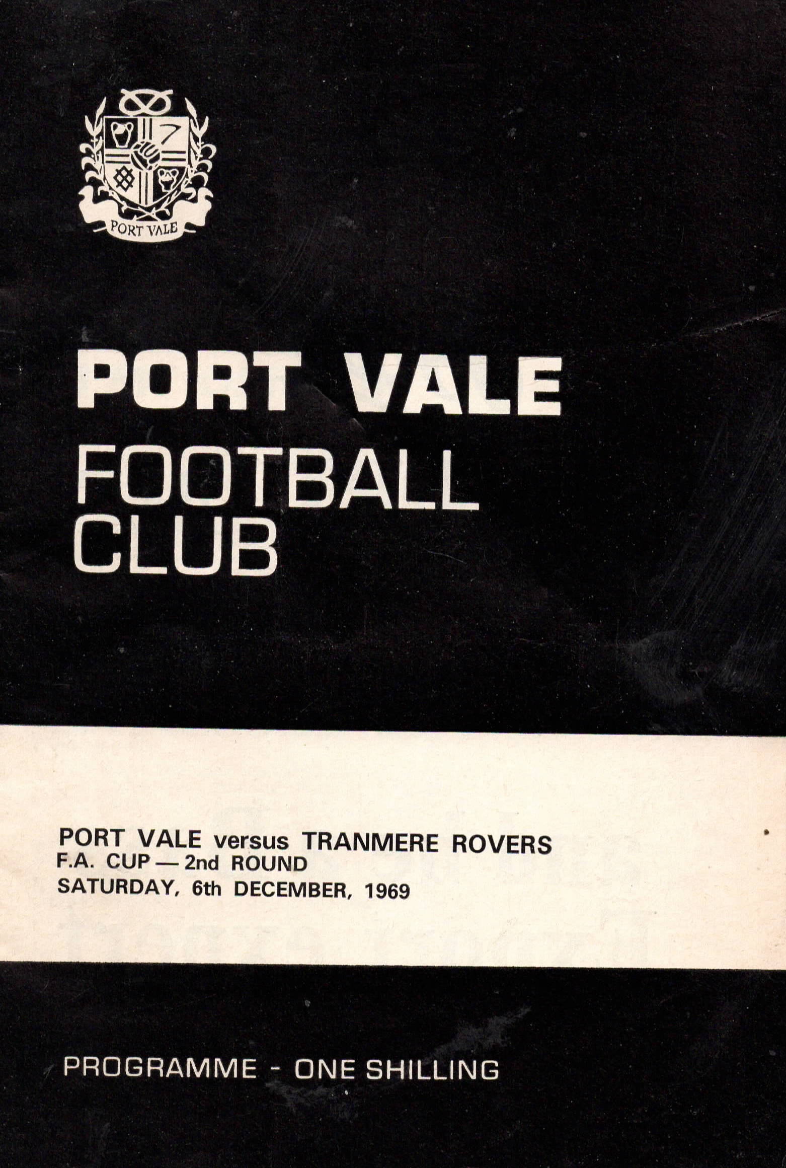 Match Programme for 06/12/1969