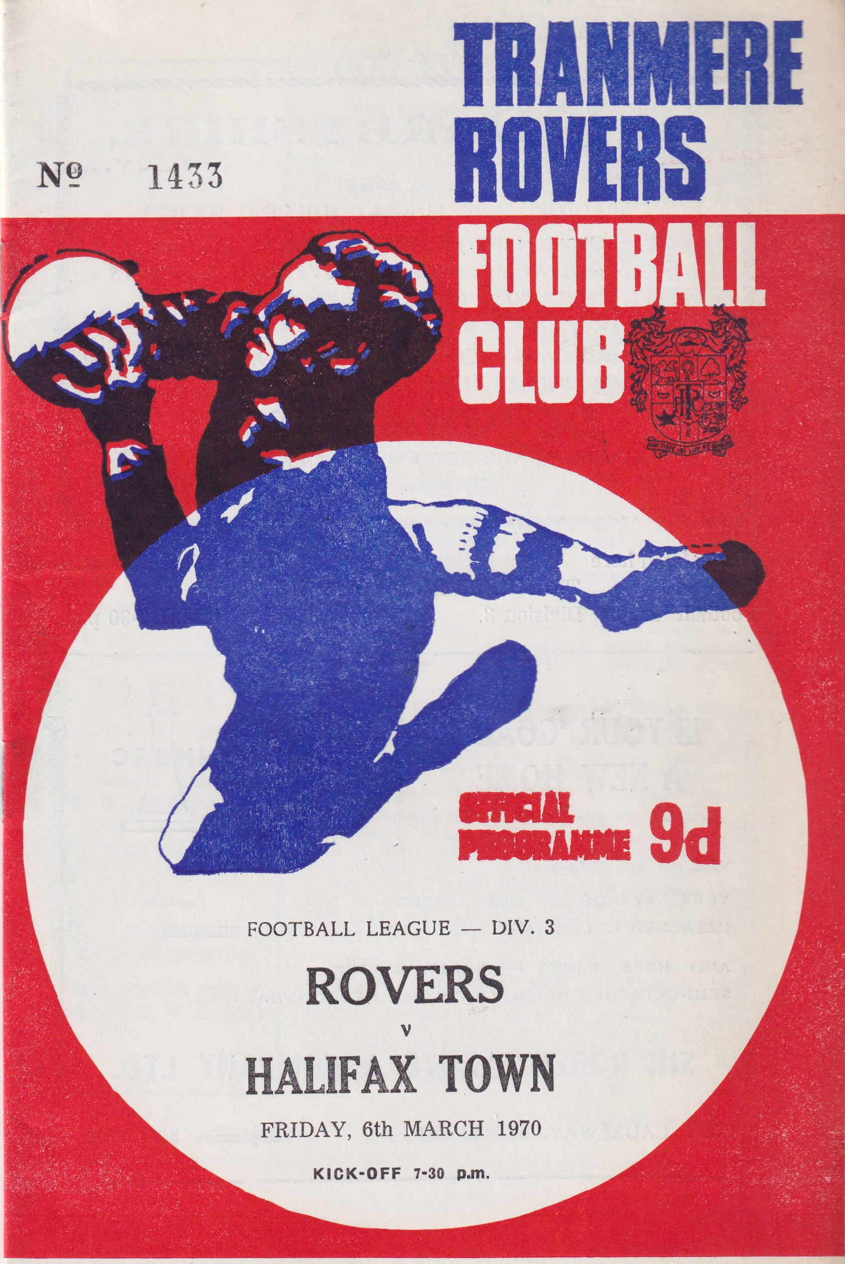 Match Programme for 06/03/1970