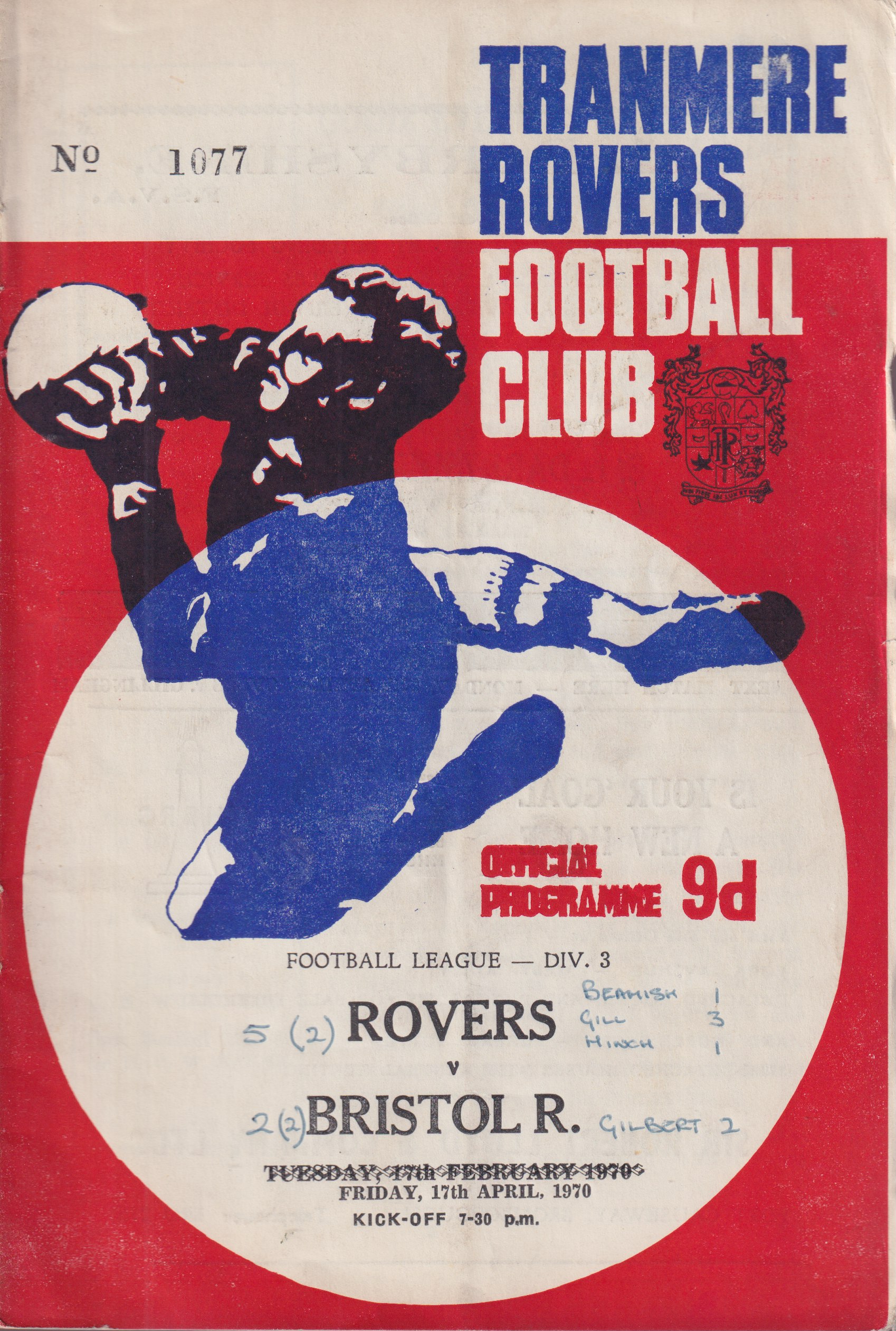 Match Programme for 17/04/1970