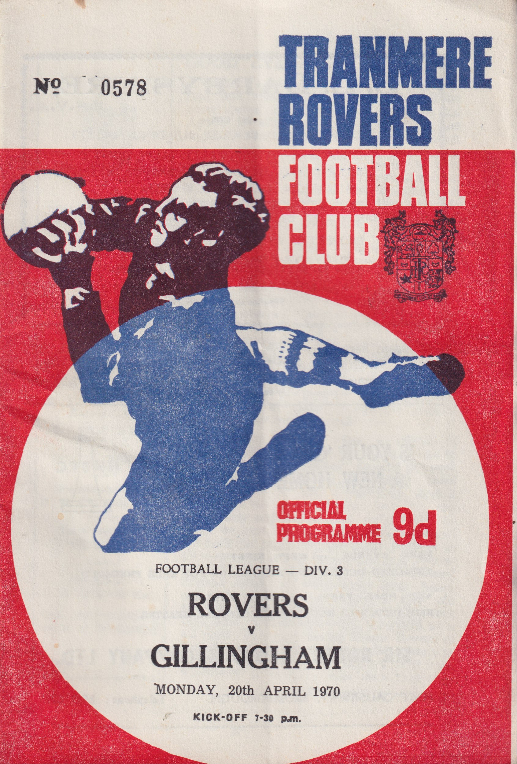 Match Programme for 20/04/1970