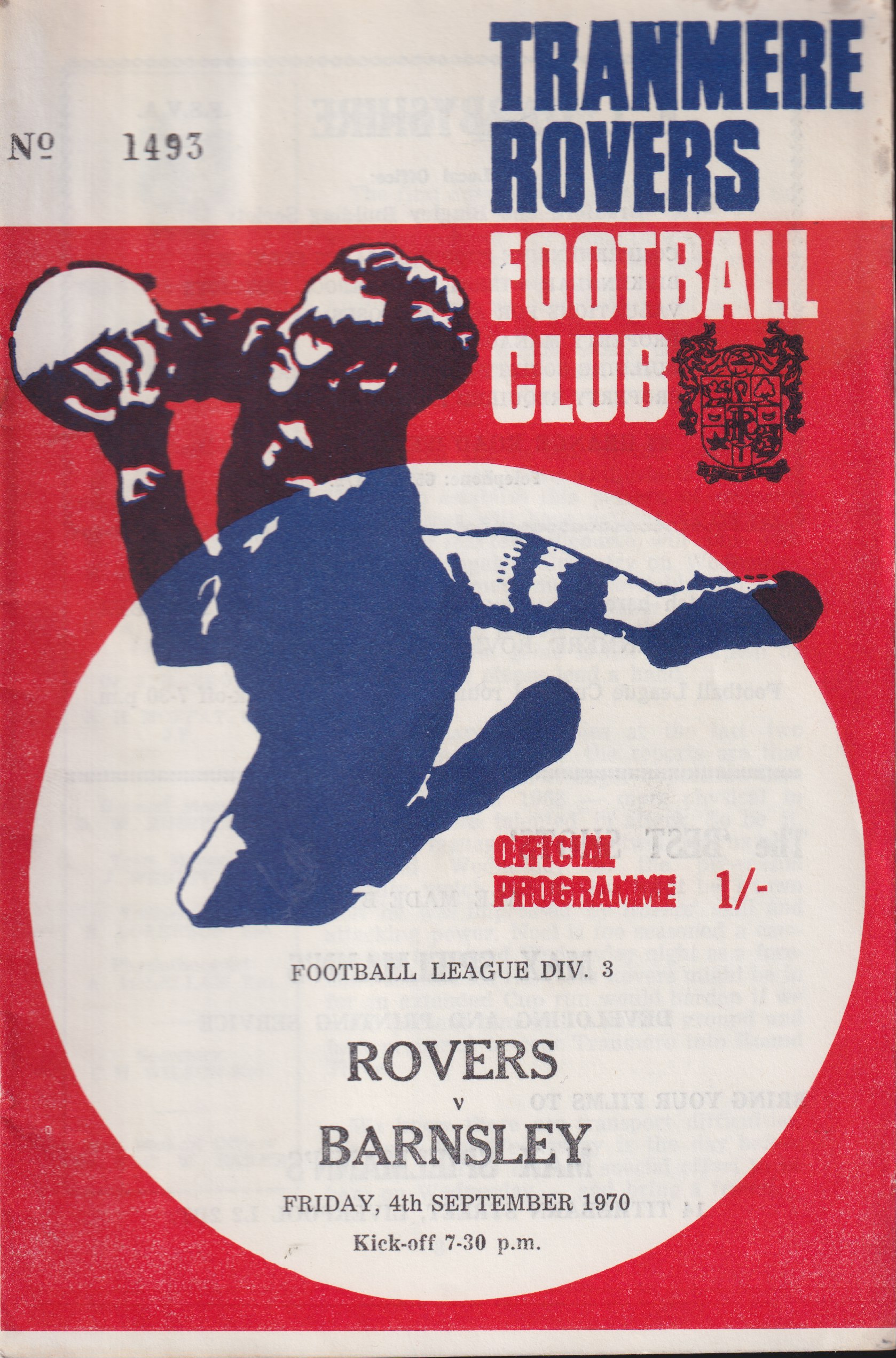Match Programme for 04/09/1970