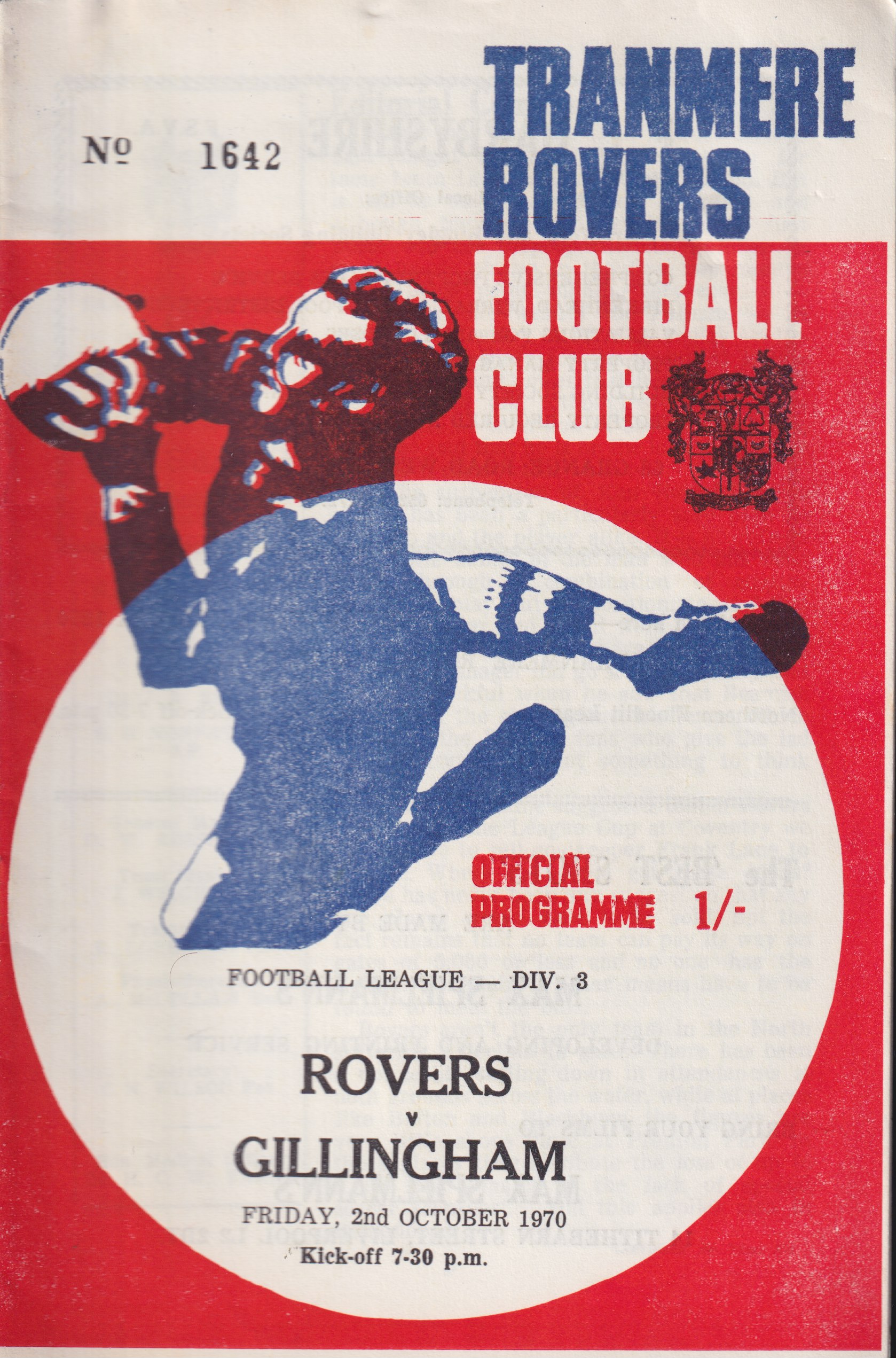 Match Programme for 02/10/1970