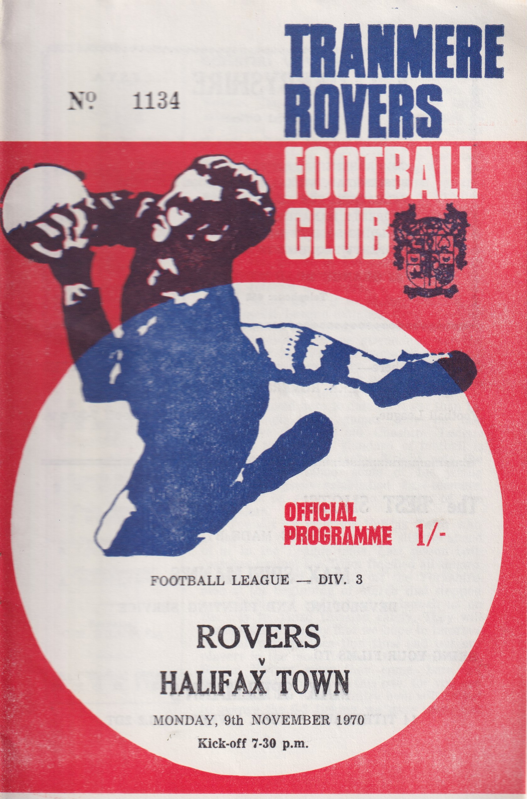 Match Programme for 09/11/1970