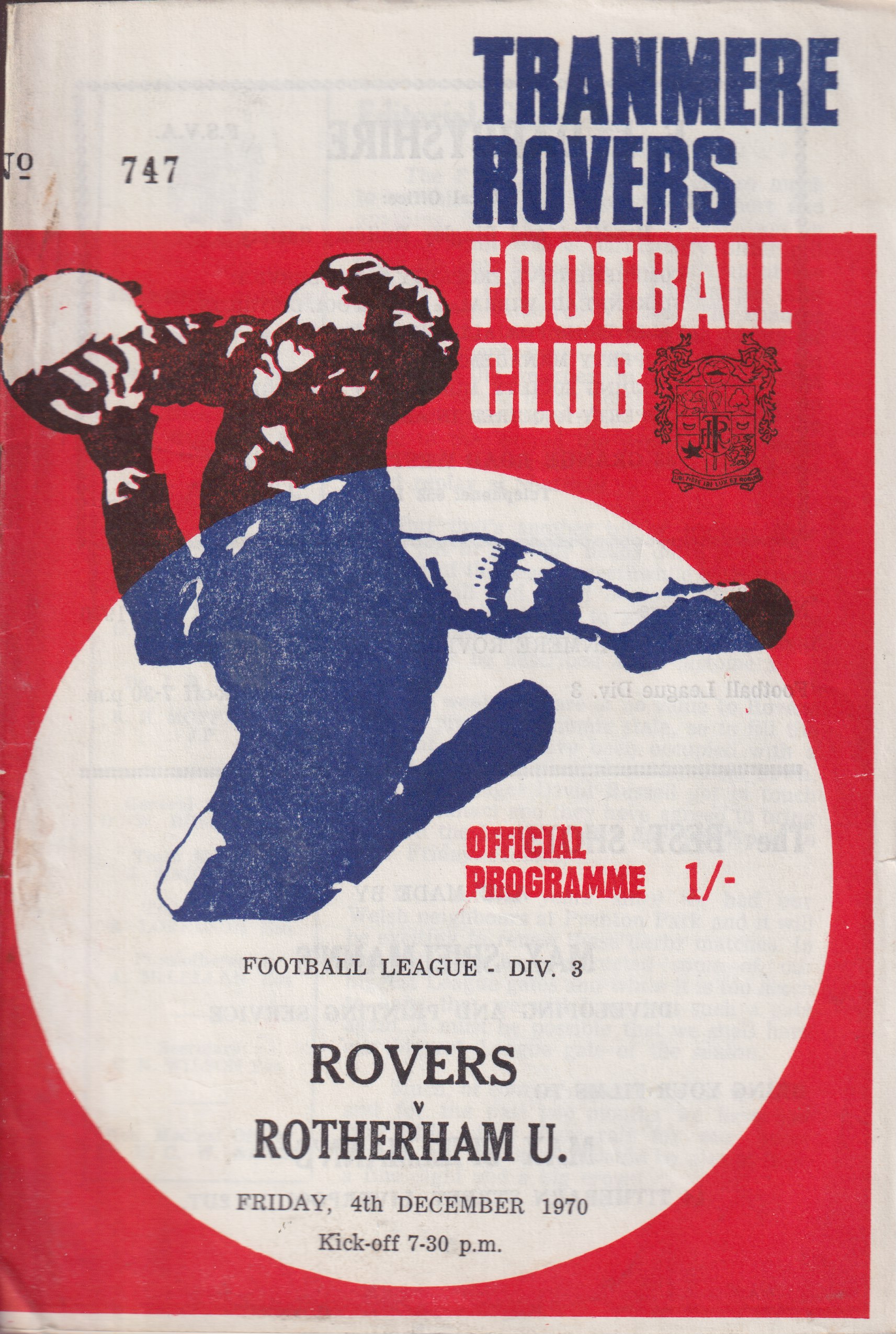 Match Programme for 04/12/1970