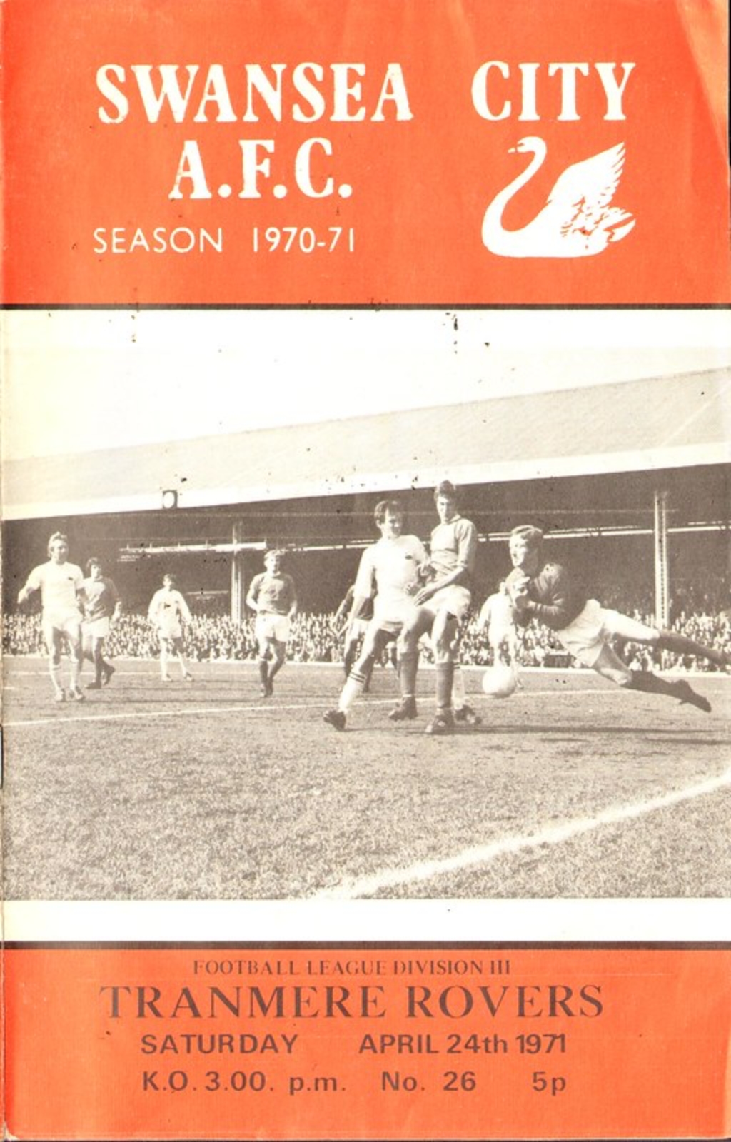 Match Programme for 24/04/1971