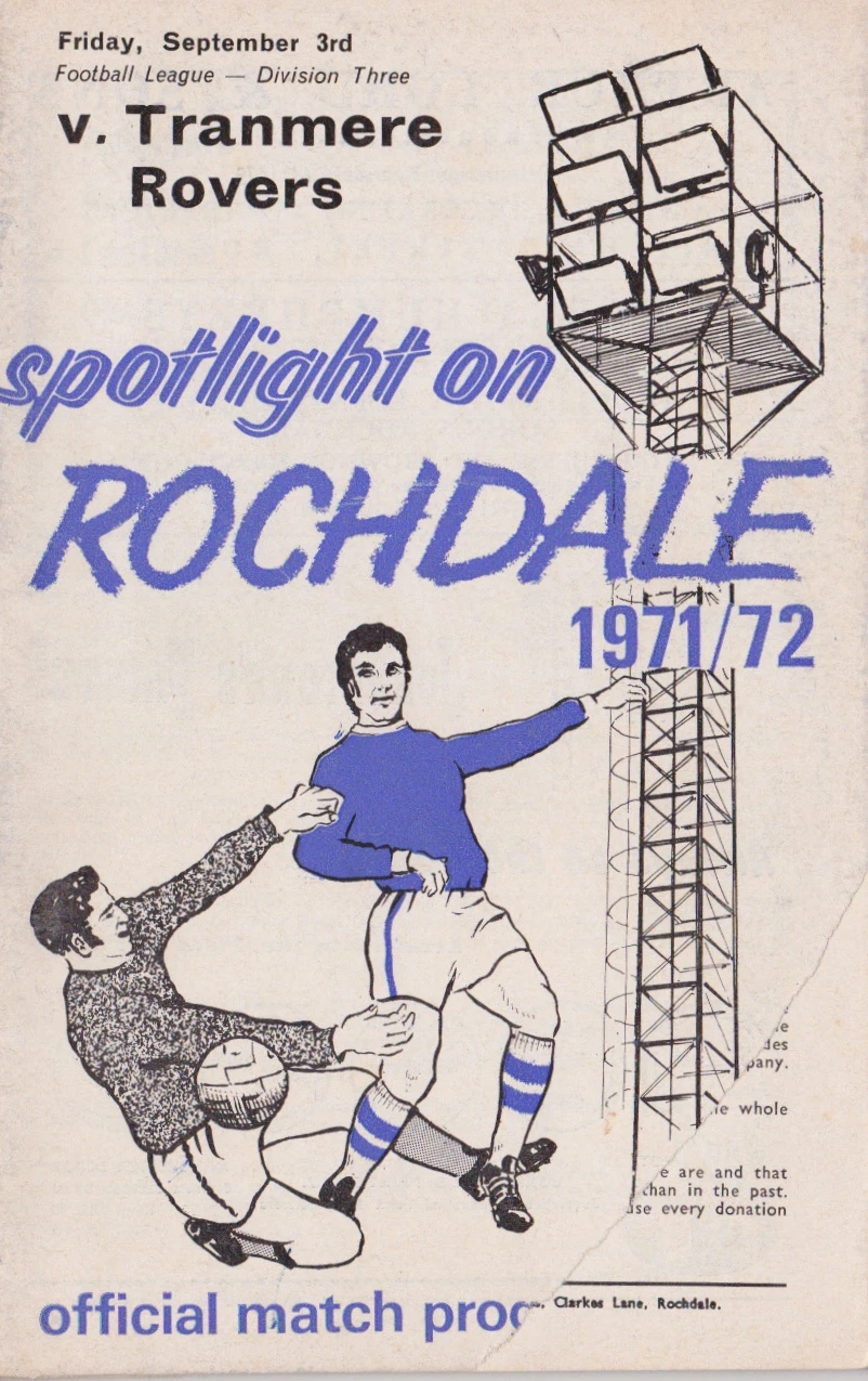 Match Programme for 03/09/1971