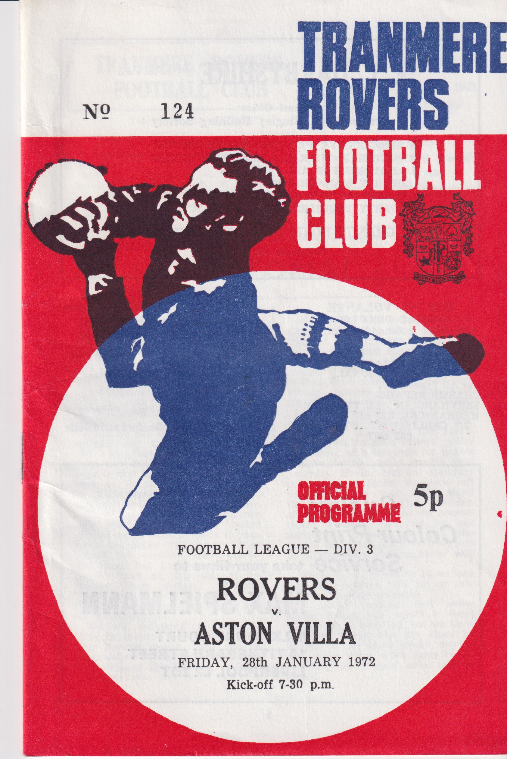 Match Programme for 28/01/1972