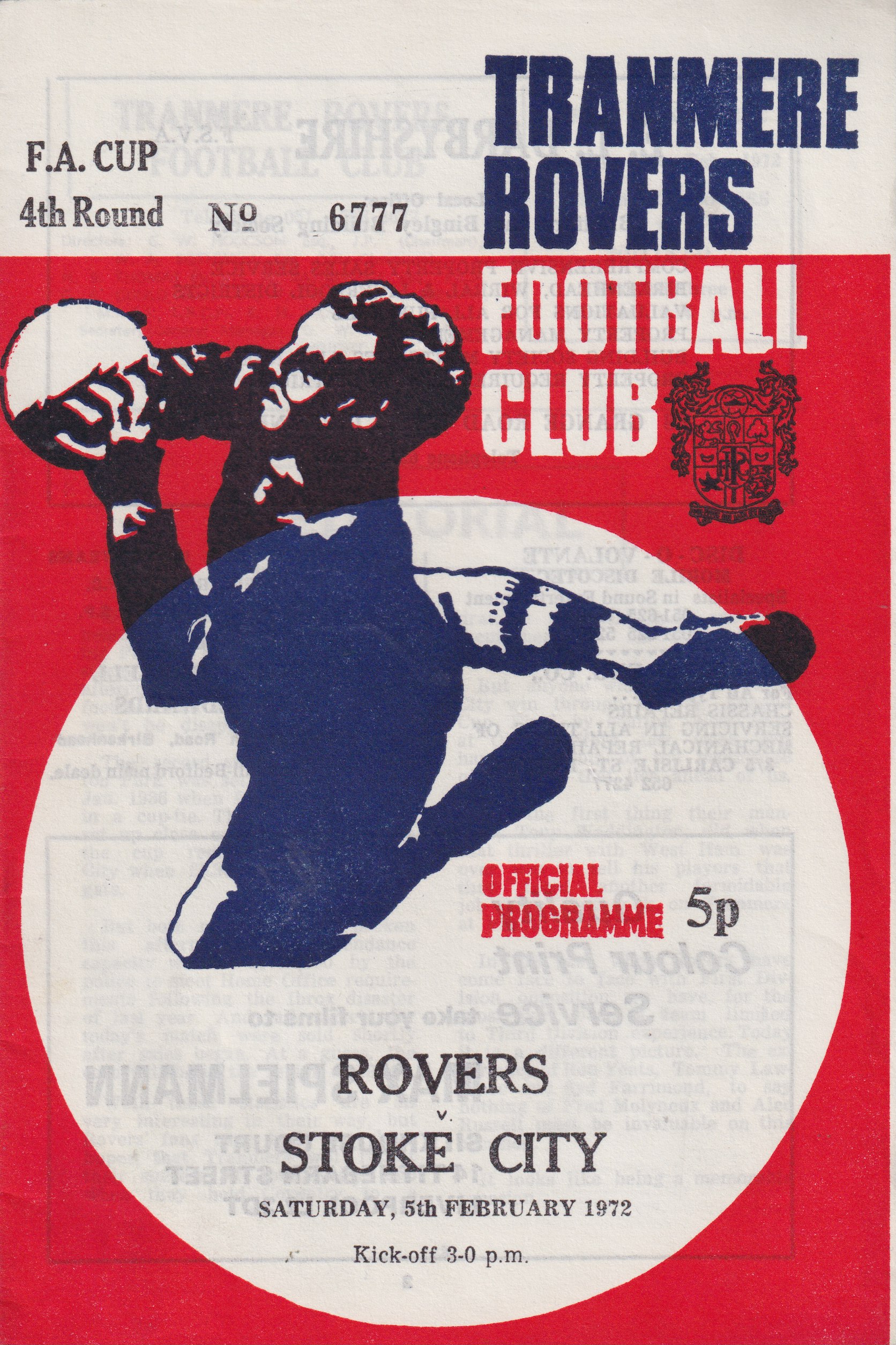 Match Programme for 05/02/1972