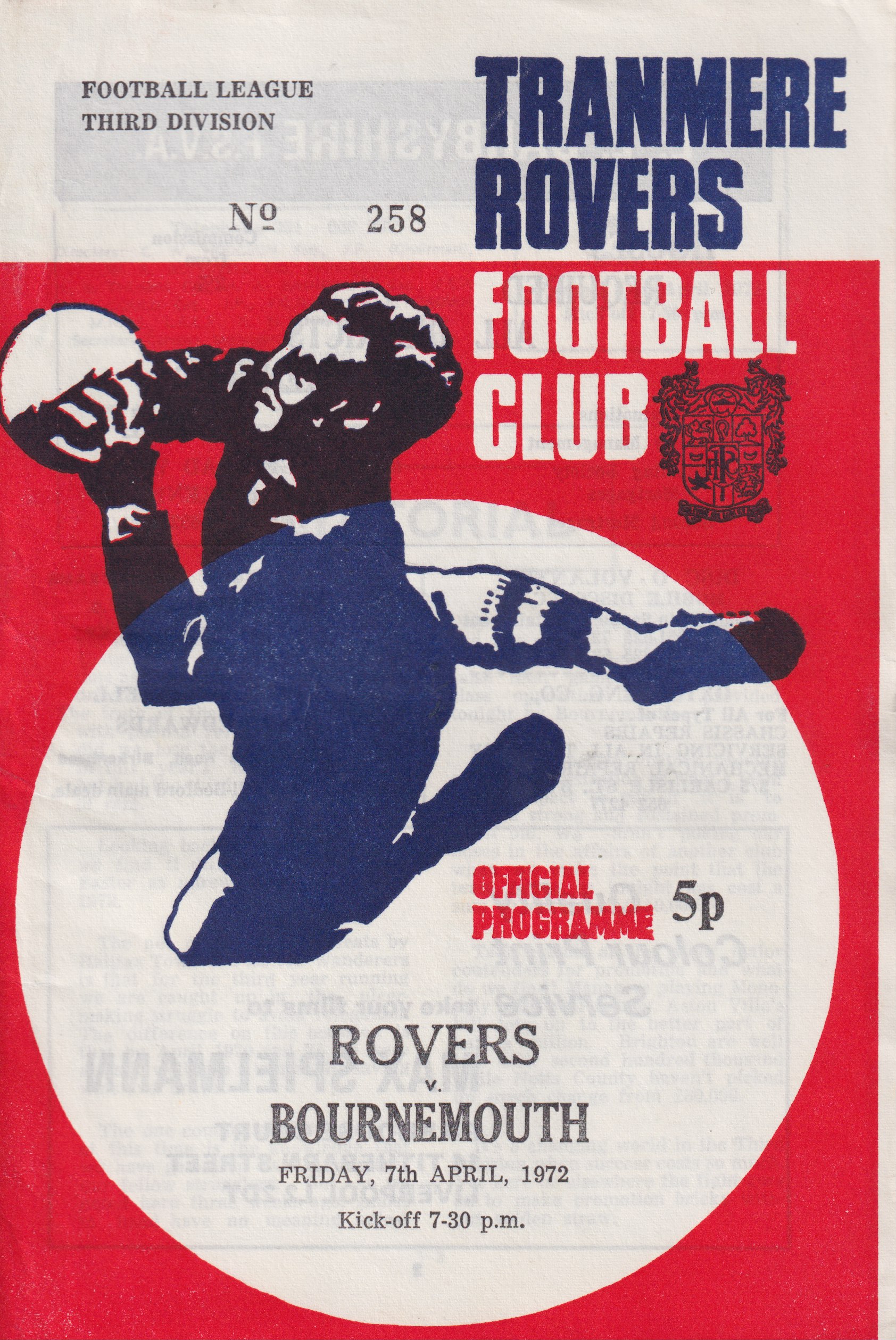 Match Programme for 07/04/1972