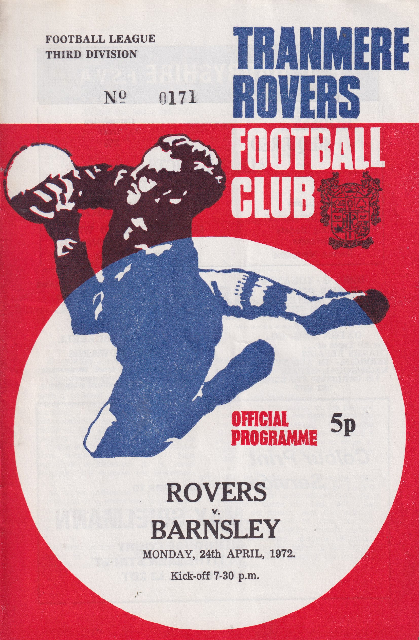 Match Programme for 24/04/1972