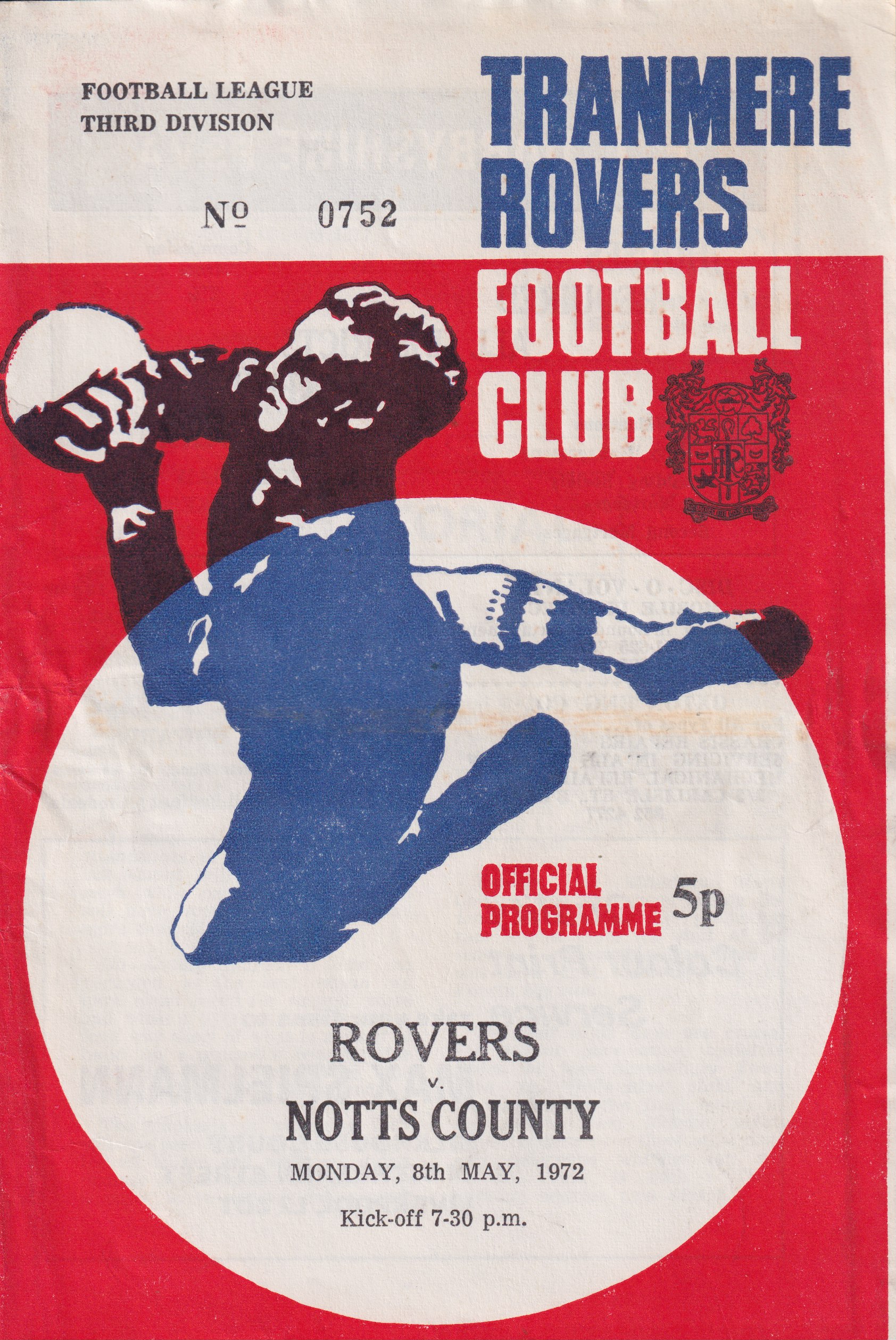 Match Programme for 08/05/1972