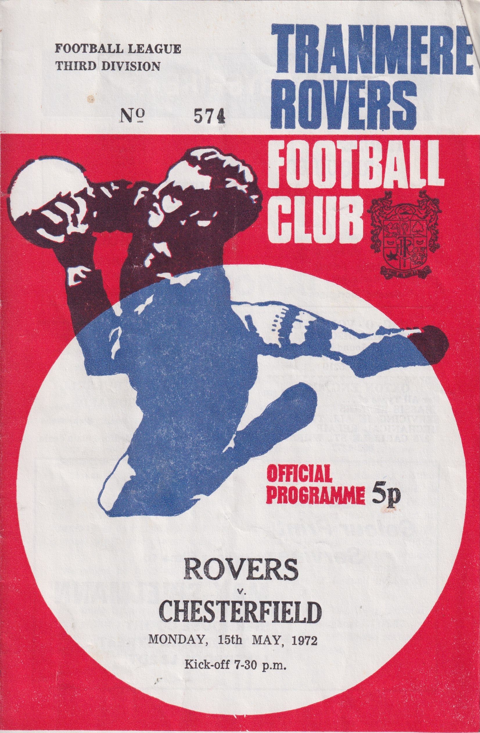 Match Programme for 10/05/1972