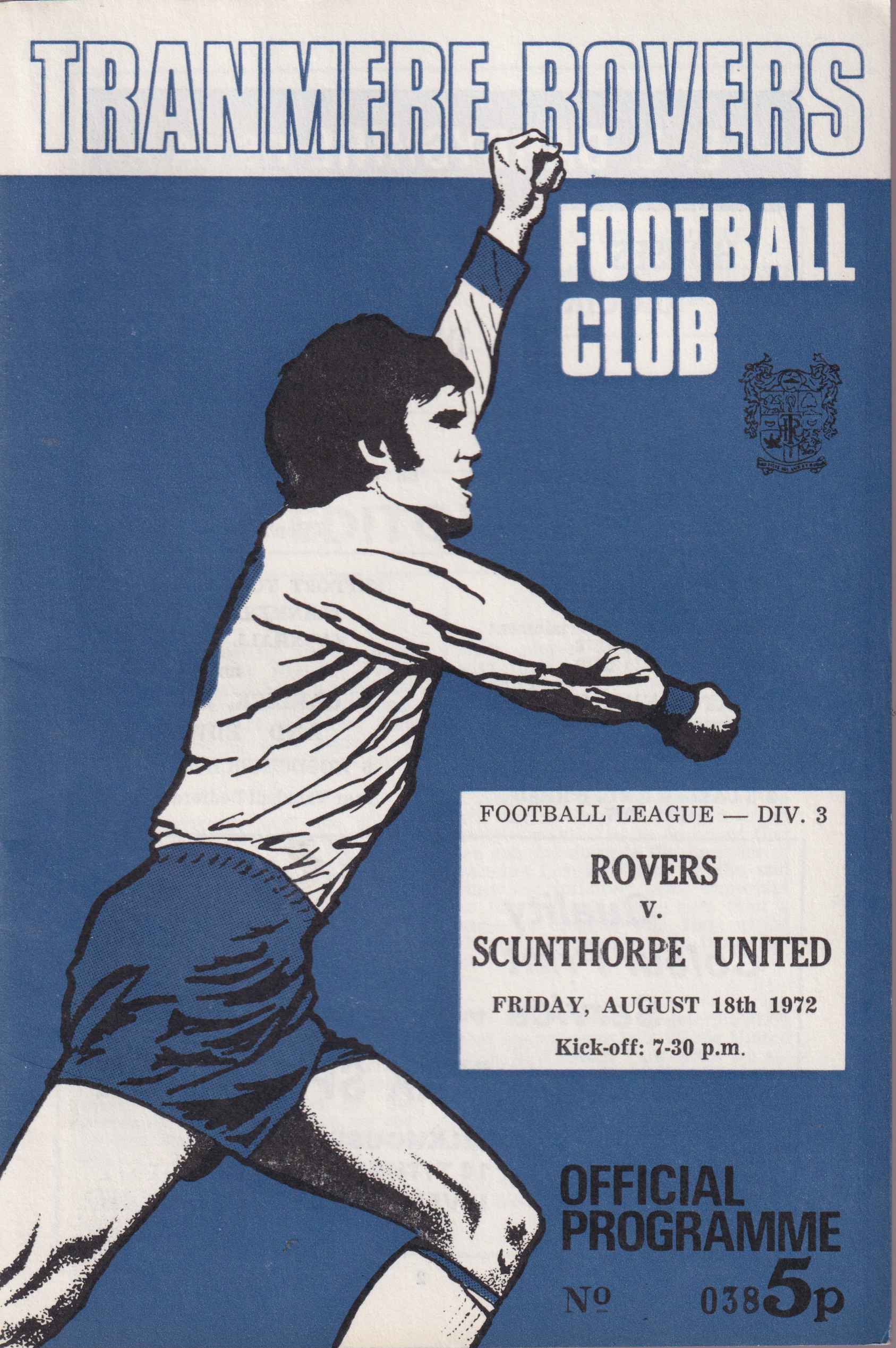 Match Programme for 18/08/1972