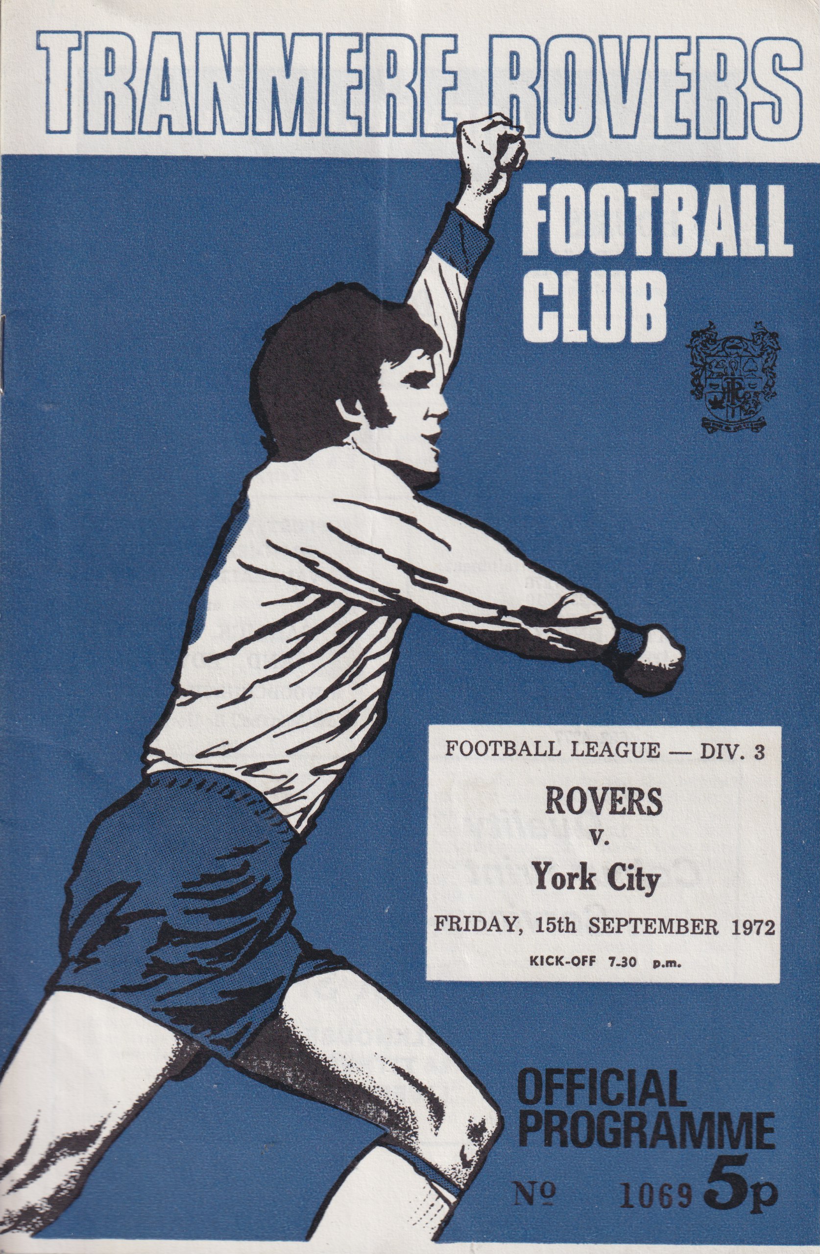 Match Programme for 15/09/1972