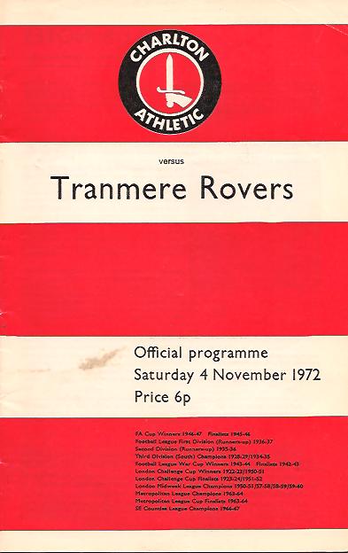 Match Programme for 04/11/1972