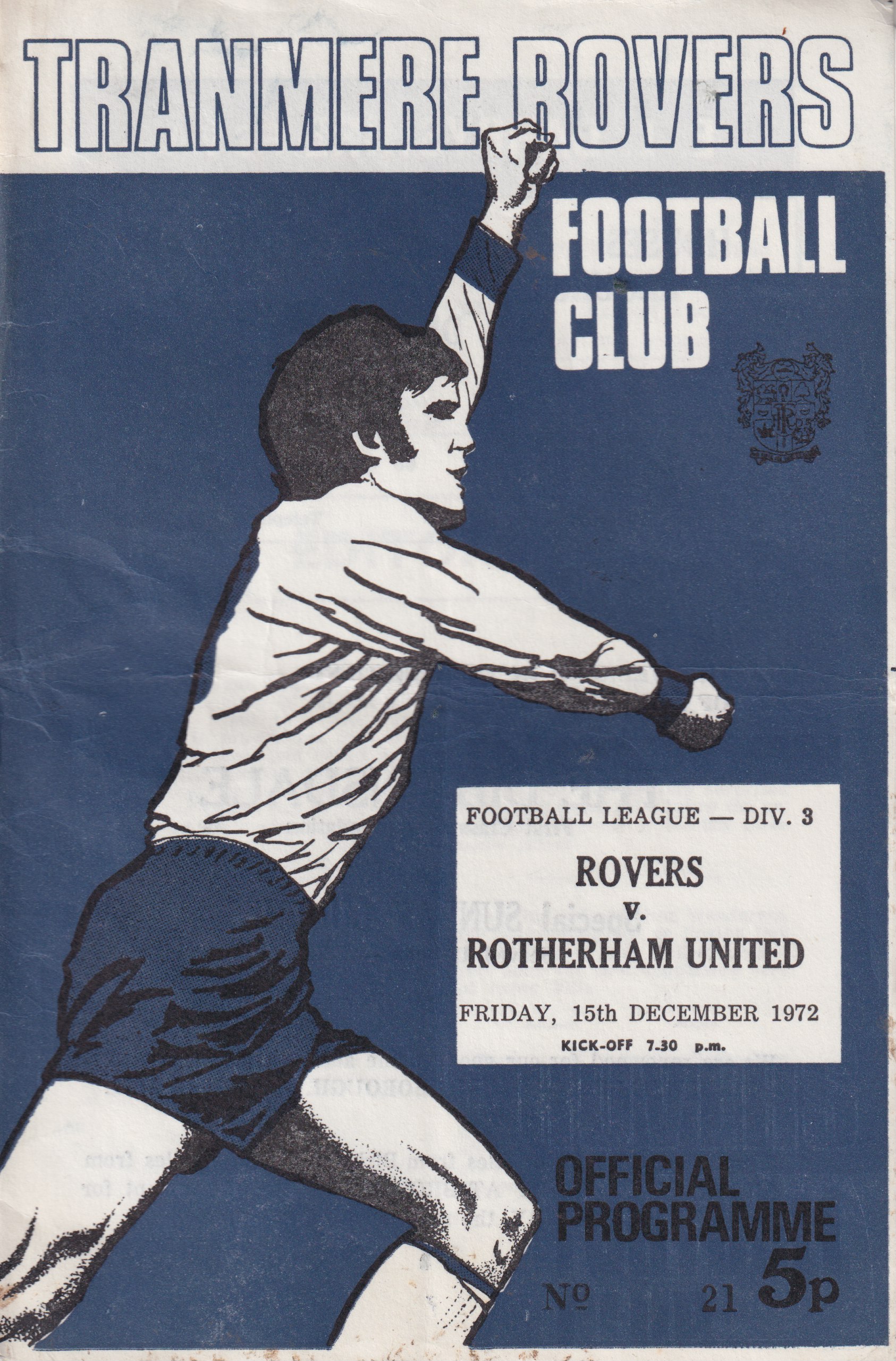 Match Programme for 15/12/1972