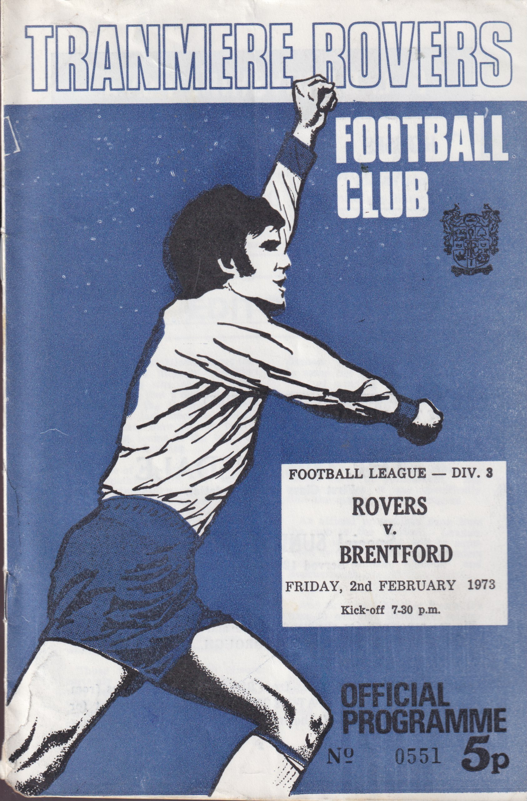 Match Programme for 02/02/1973