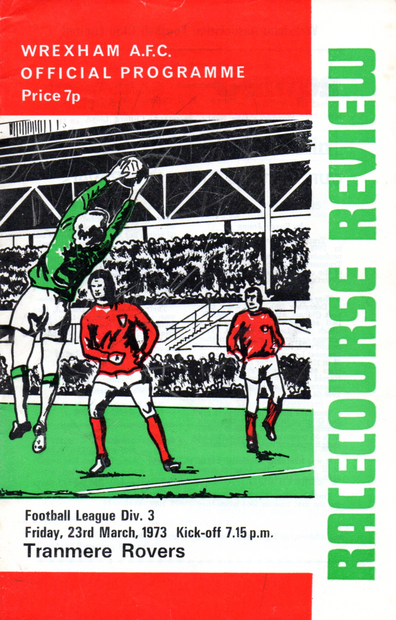 Match Programme for 23/03/1973