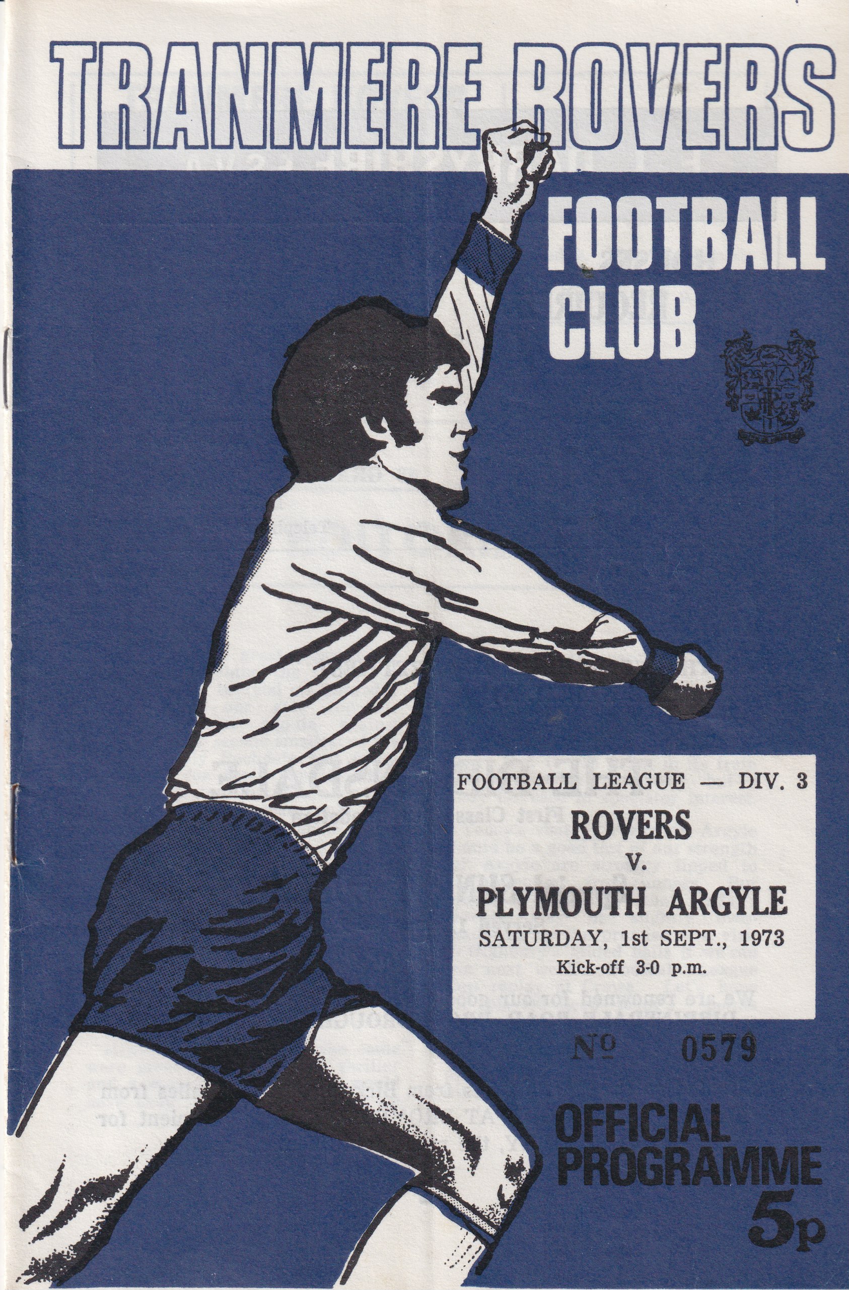 Match Programme for 01/09/1973