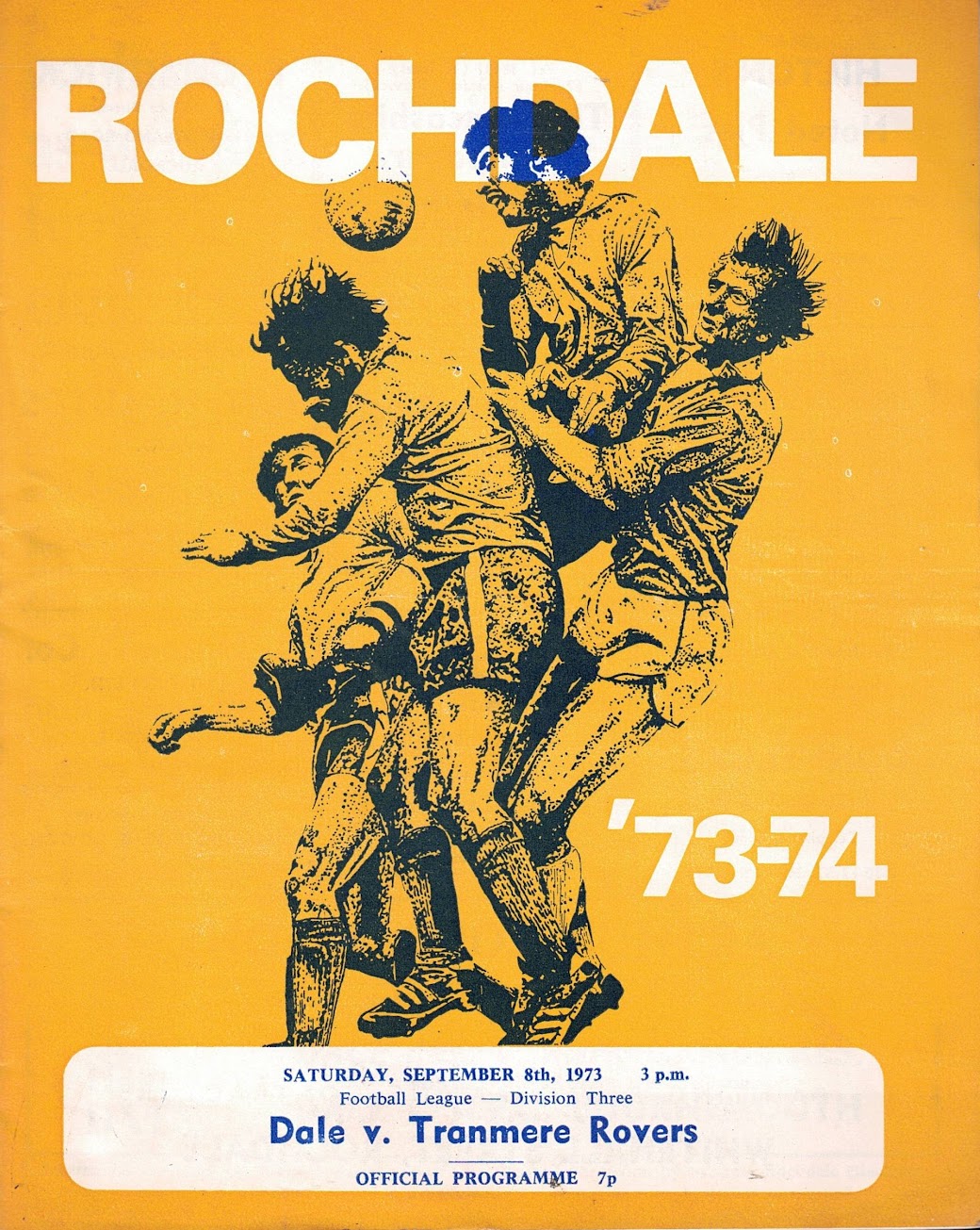 Match Programme for 08/09/1973
