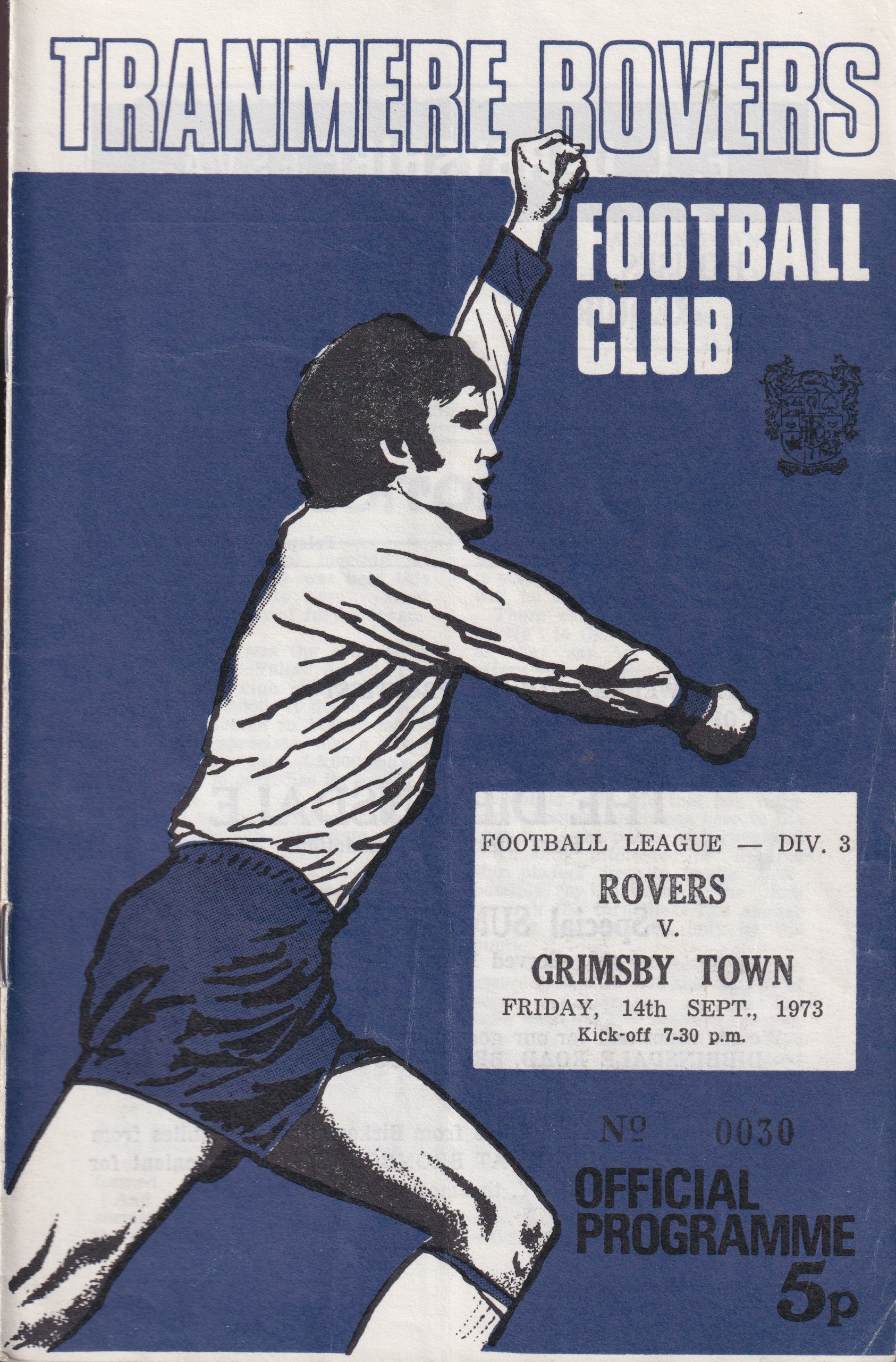Match Programme for 14/09/1973