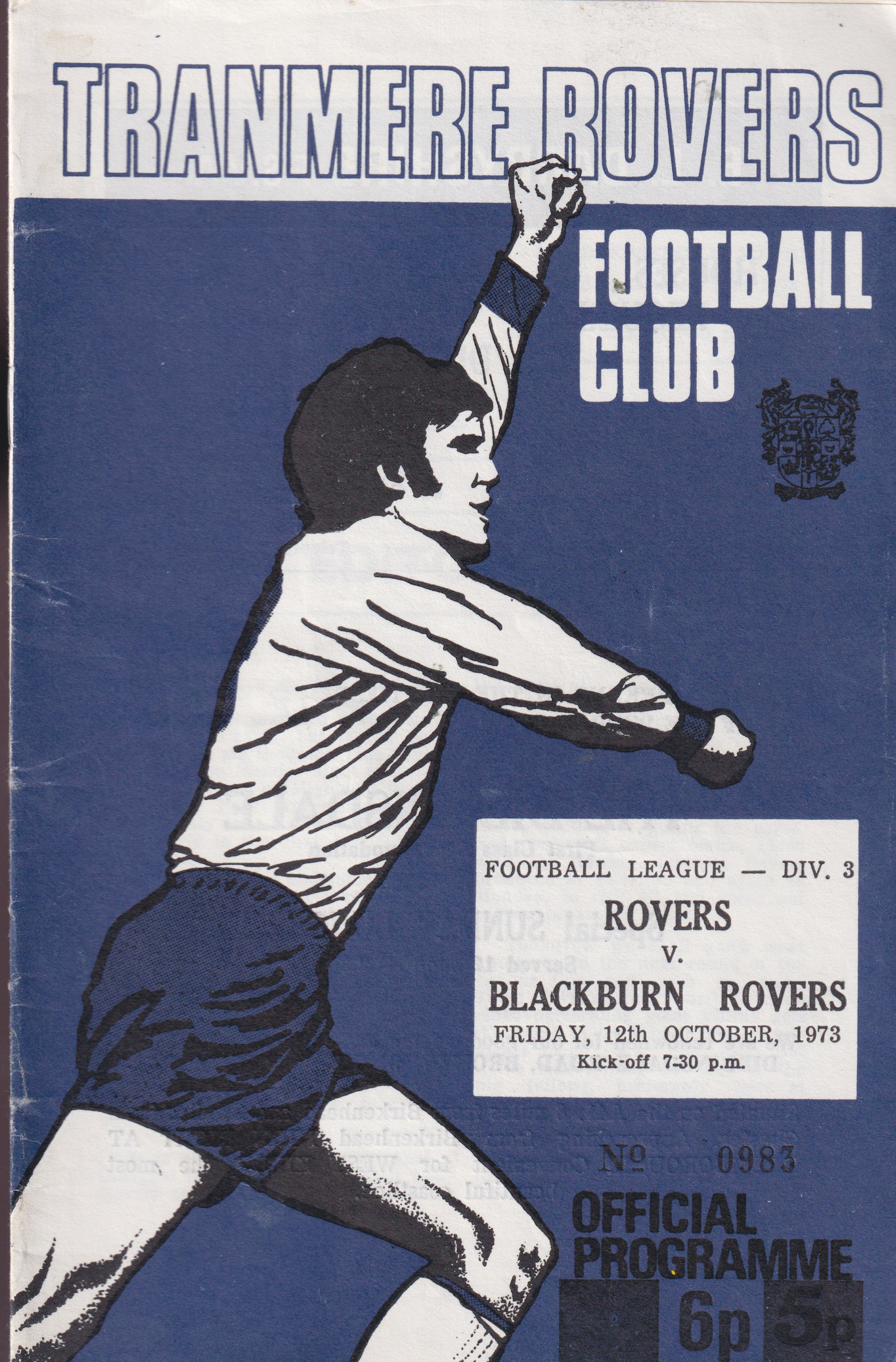 Match Programme for 12/10/1973