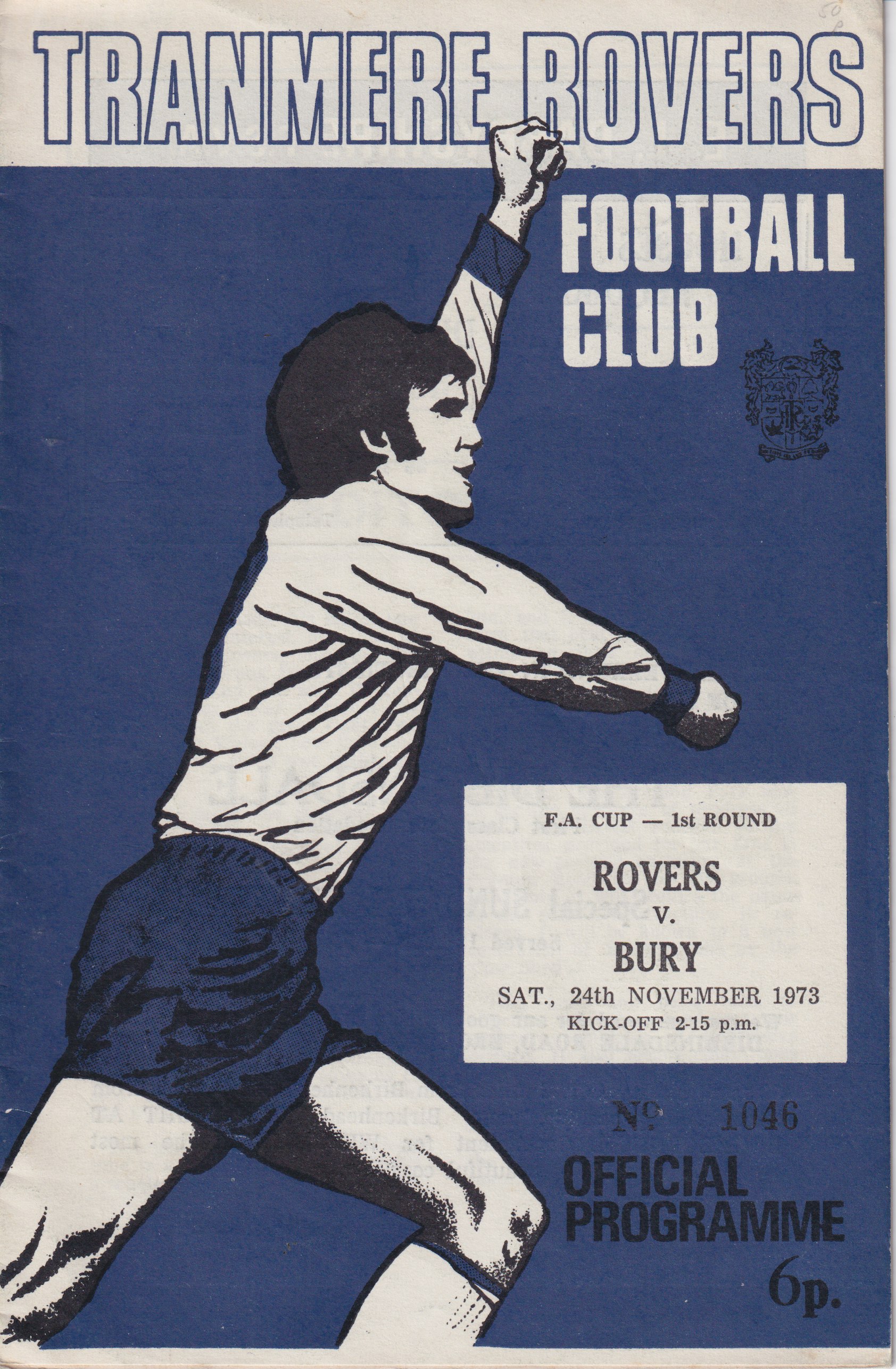 Match Programme for 24/11/1973