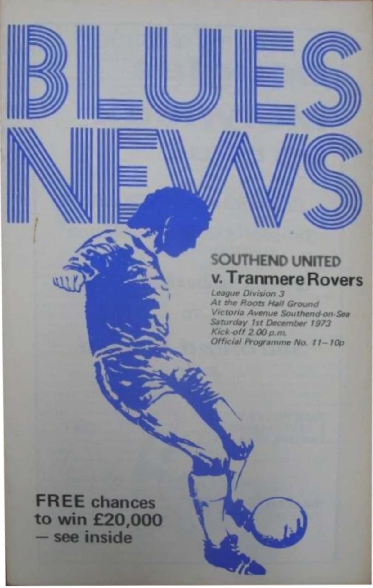 Match Programme for 01/12/1973