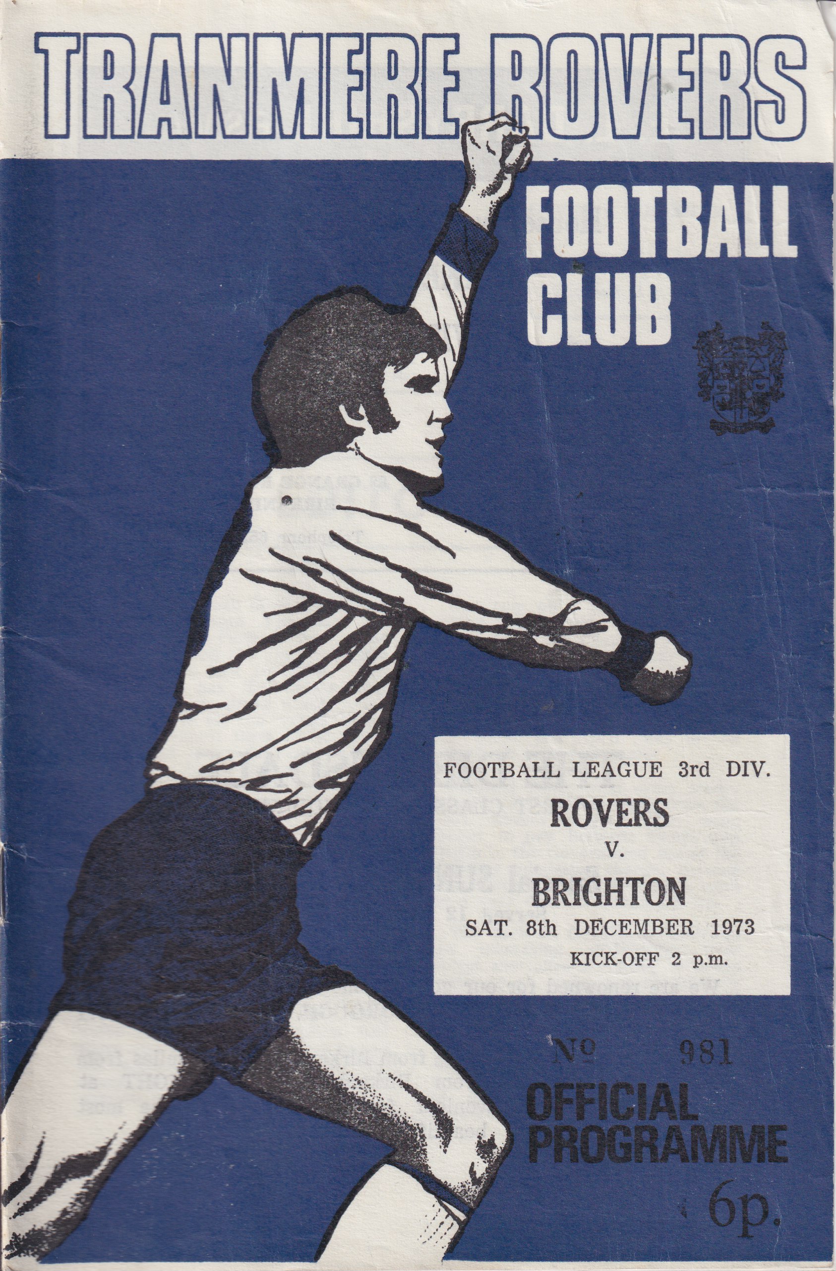 Match Programme for 08/12/1973