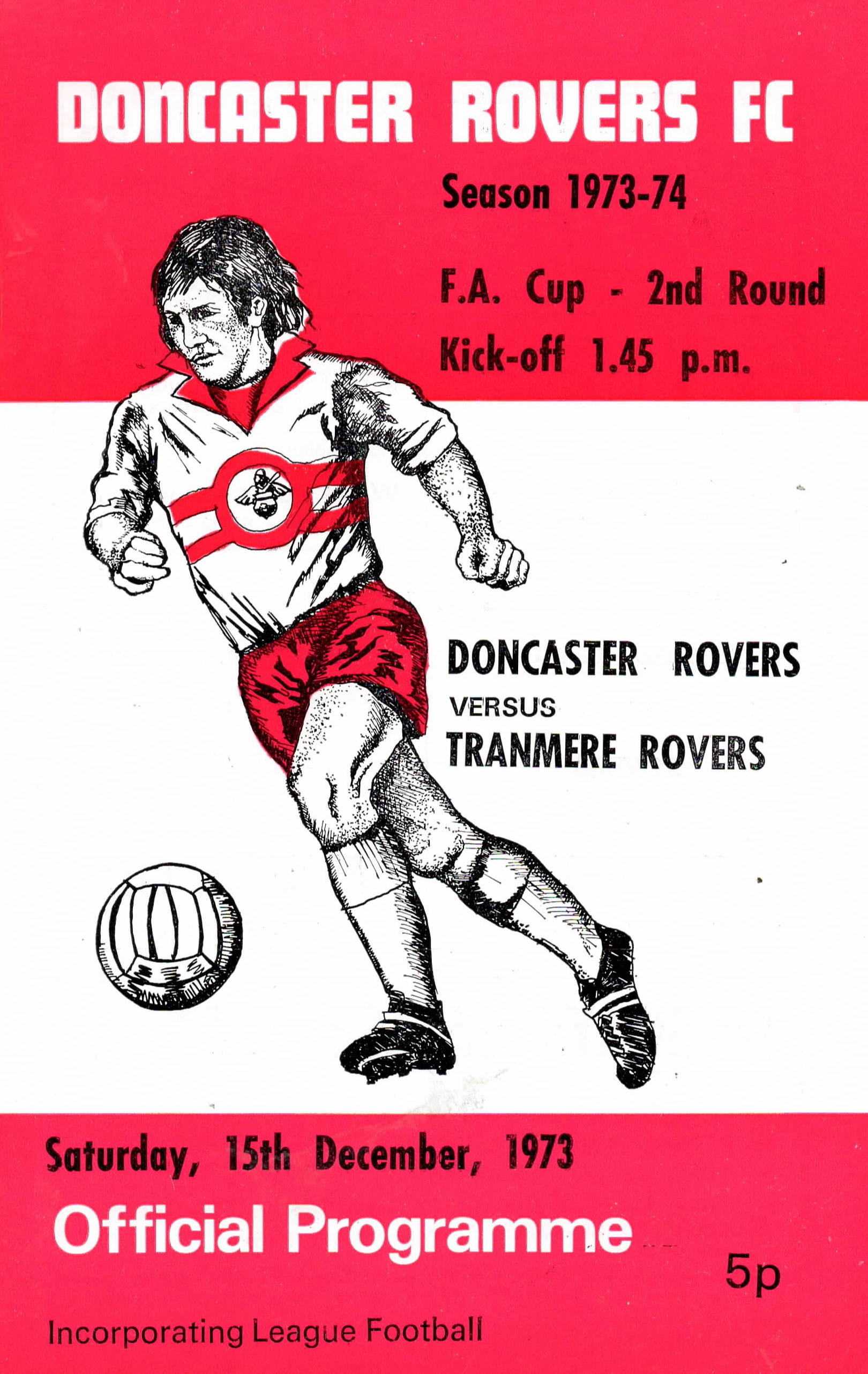 Match Programme for 15/12/1973