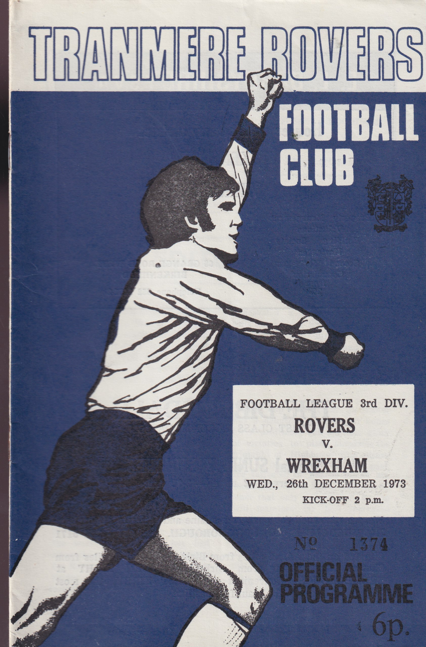 Match Programme for 26/12/1973