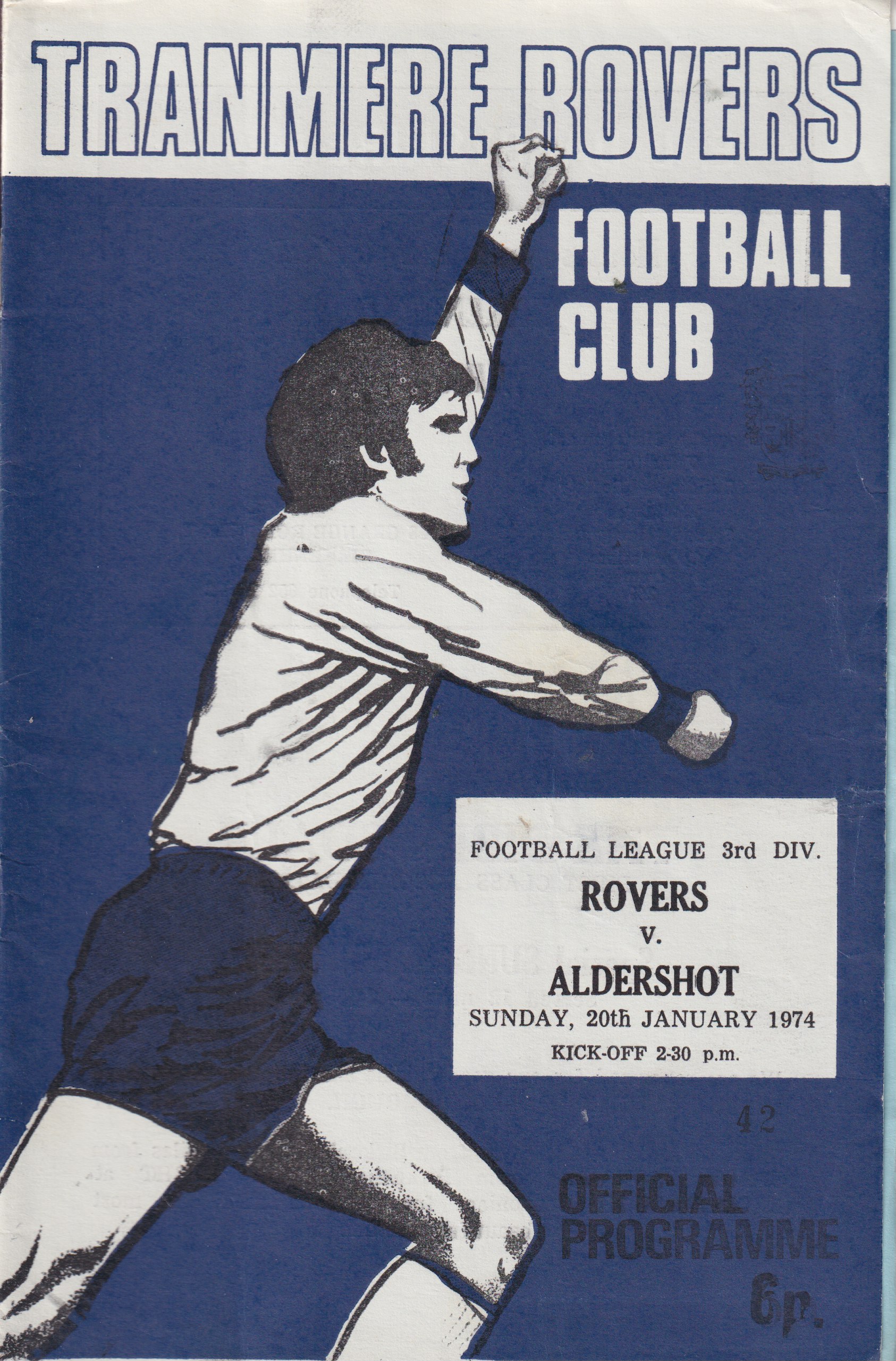 Match Programme for 20/01/1974