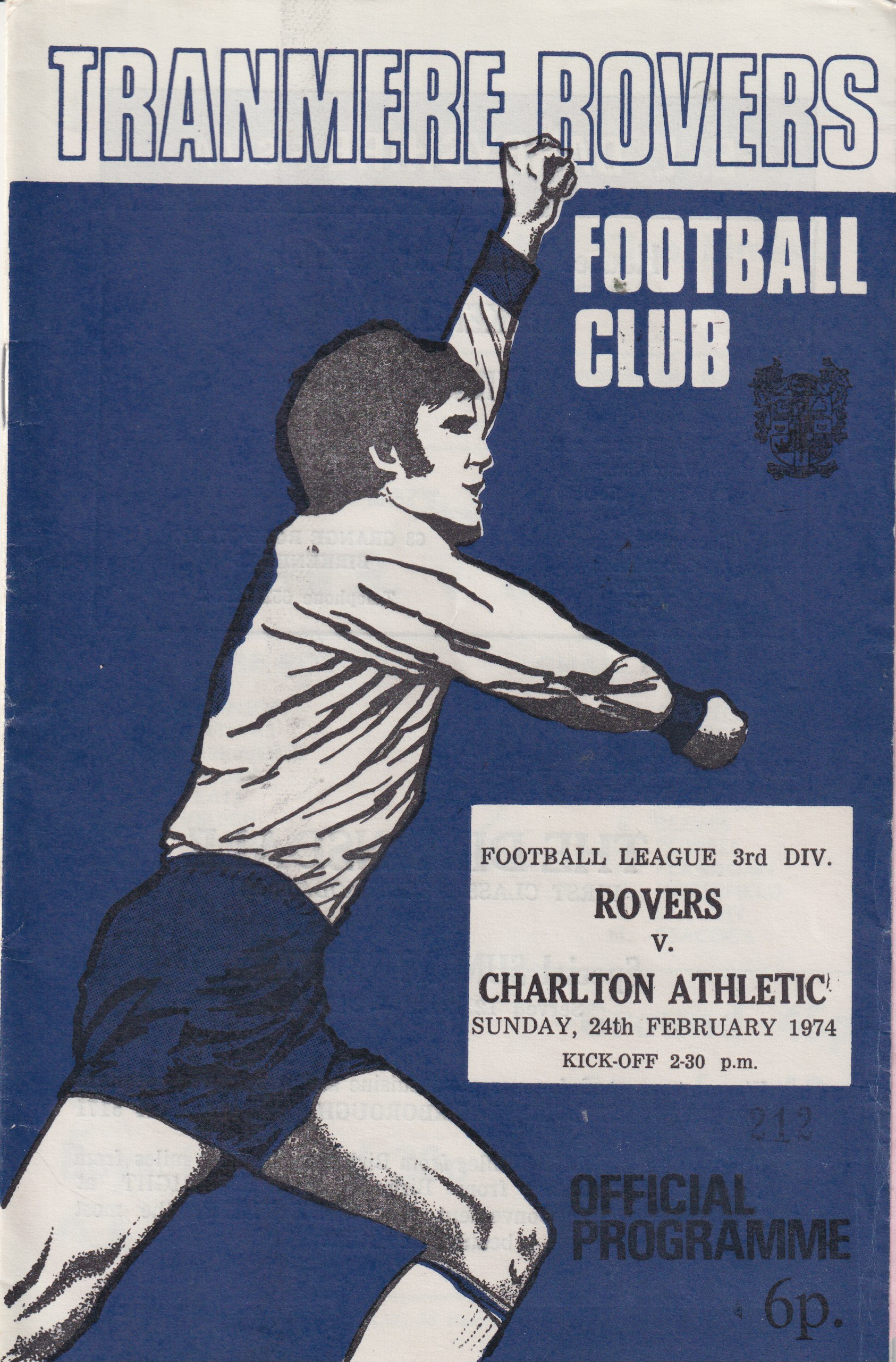 Match Programme for 24/02/1974