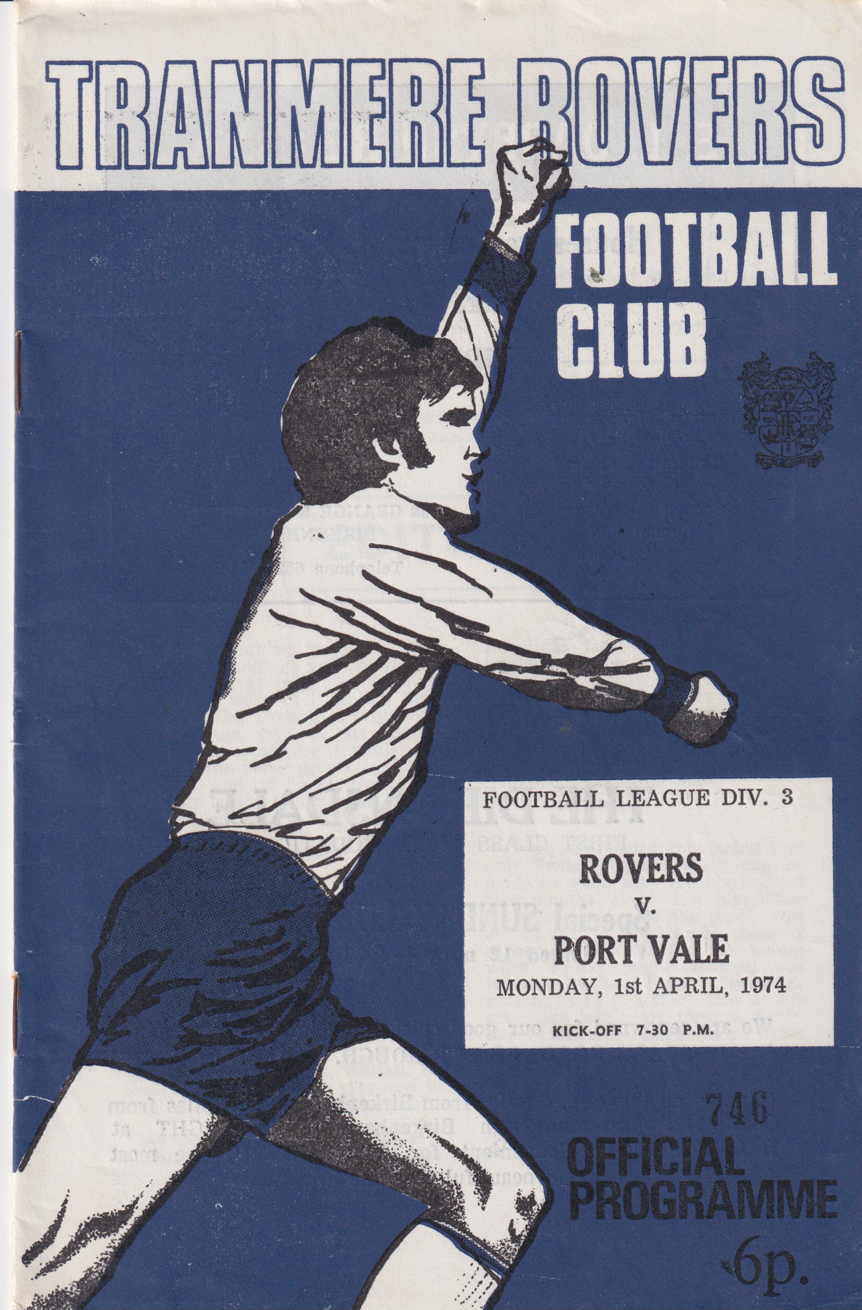 Match Programme for 01/04/1974
