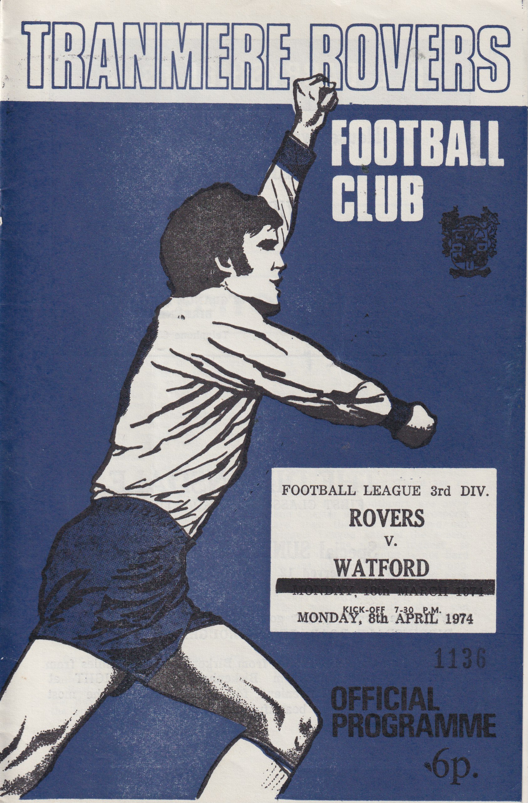 Match Programme for 08/04/1974