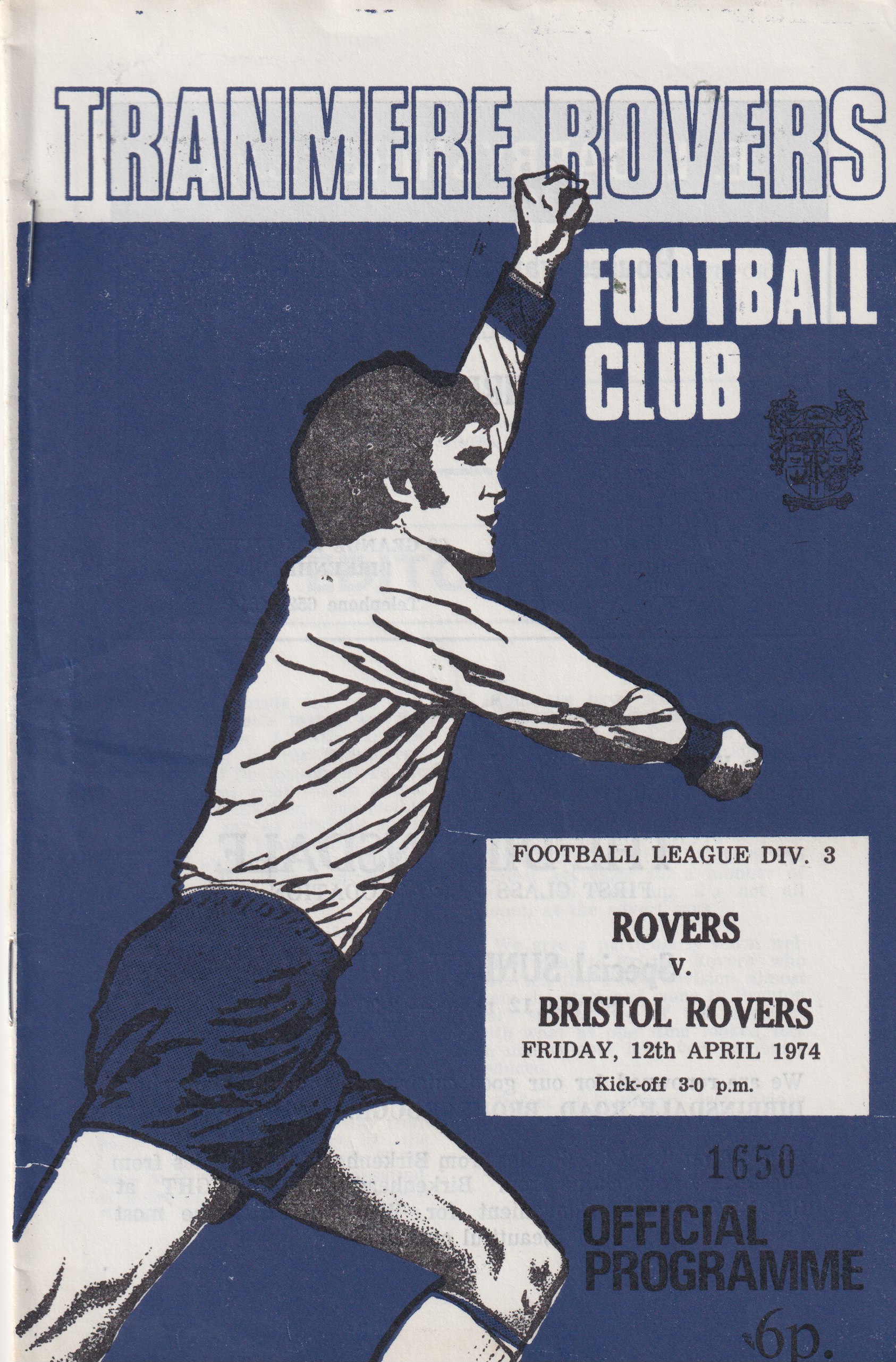 Match Programme for 12/04/1974