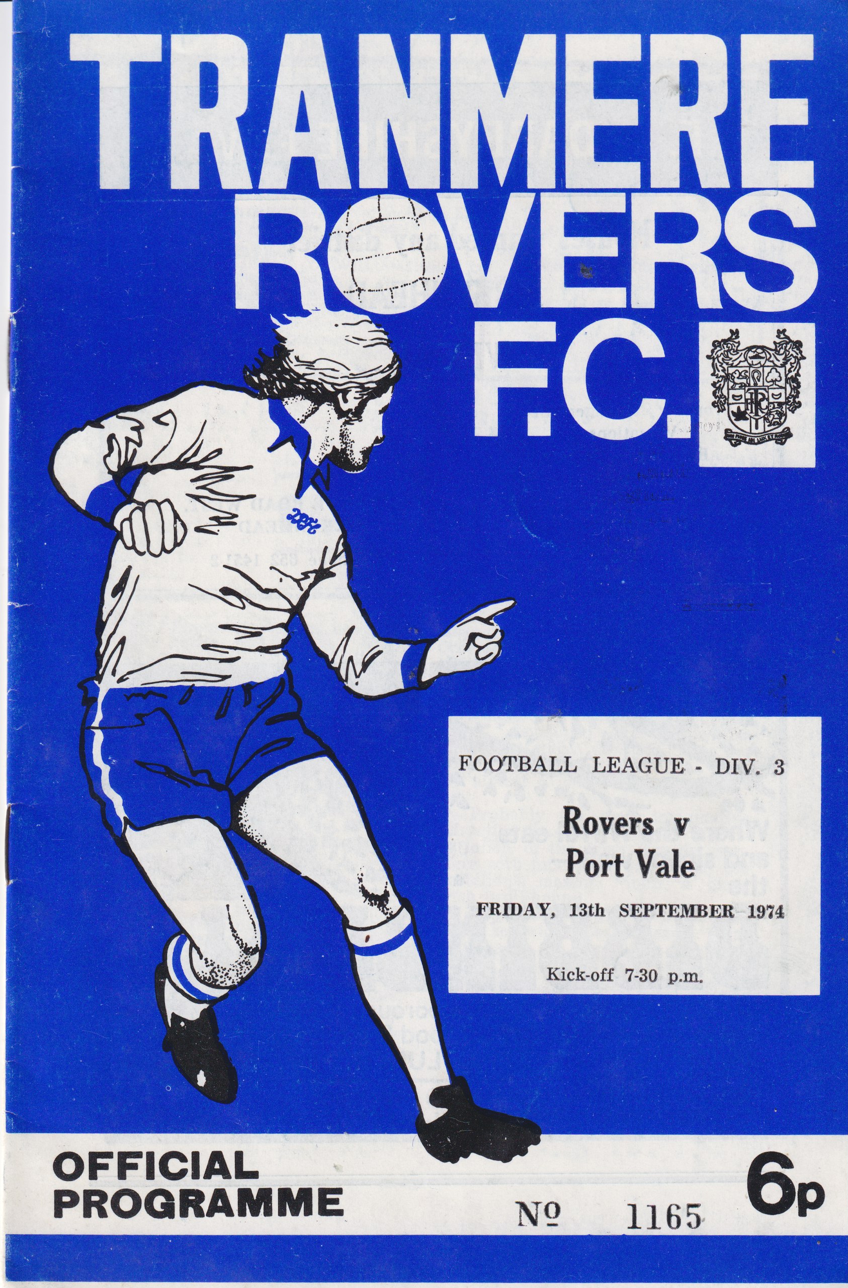 Match Programme for 13/09/1974