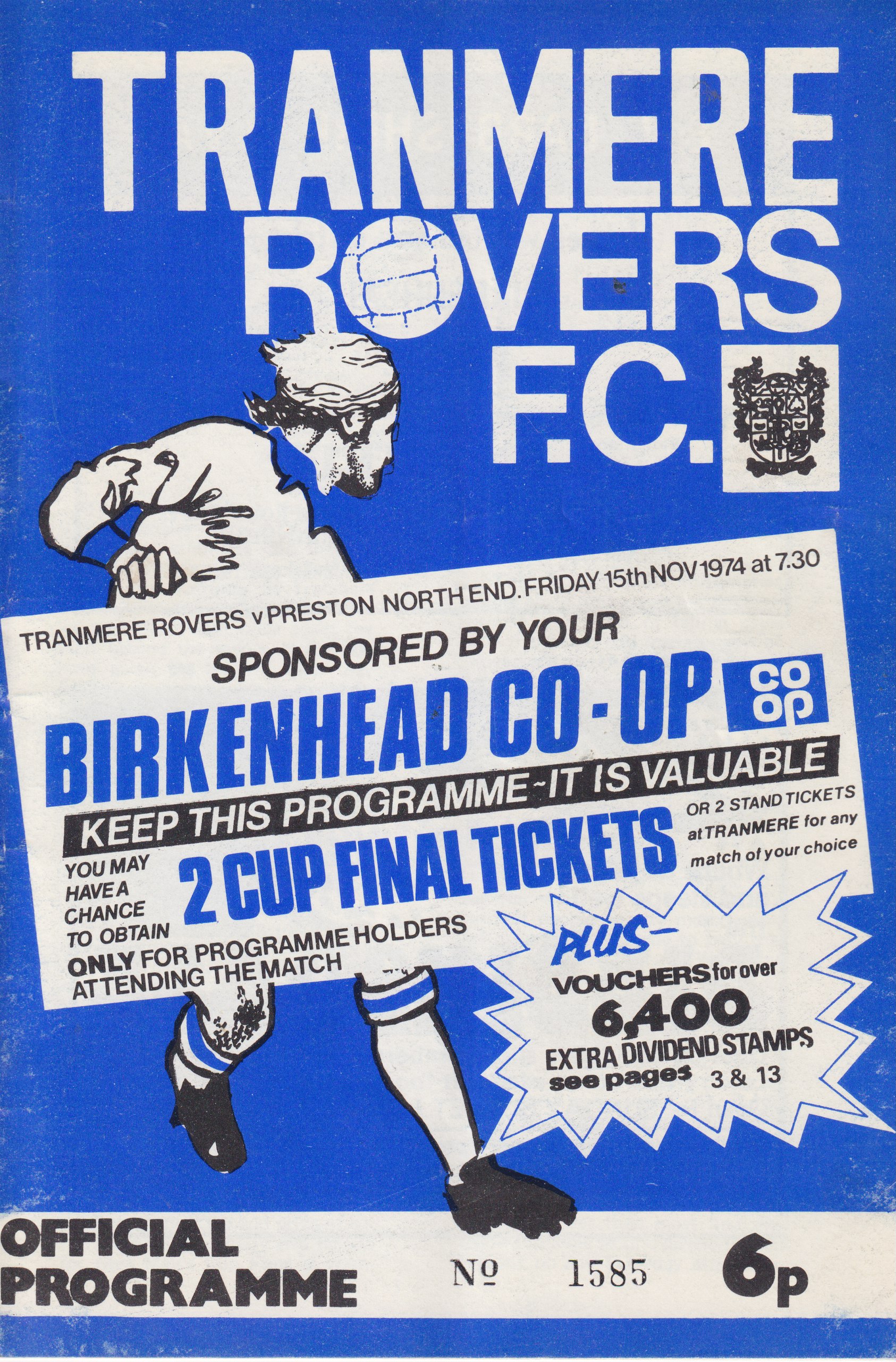 Match Programme for 15/11/1974