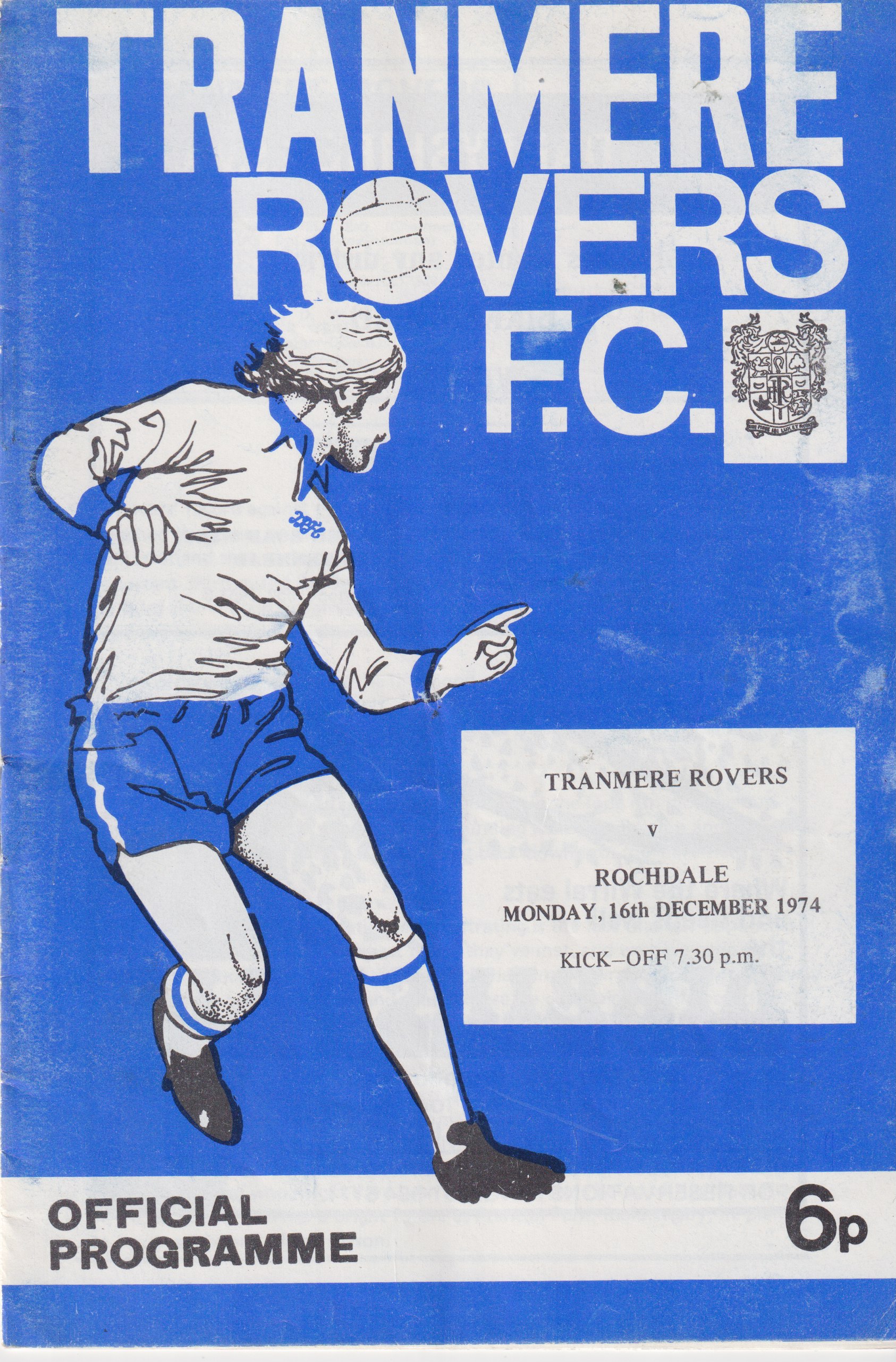 Match Programme for 16/12/1974