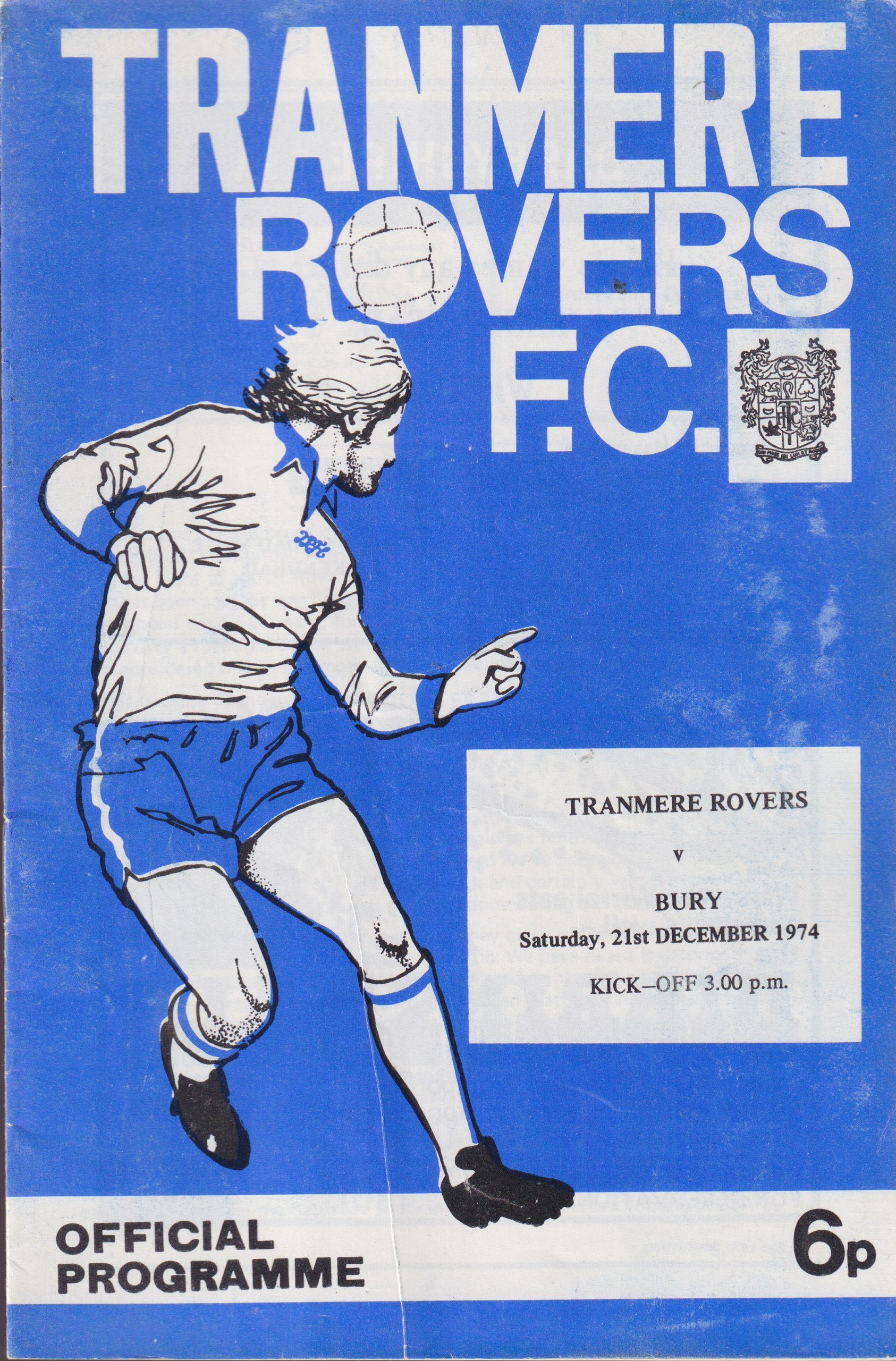 Match Programme for 21/12/1974