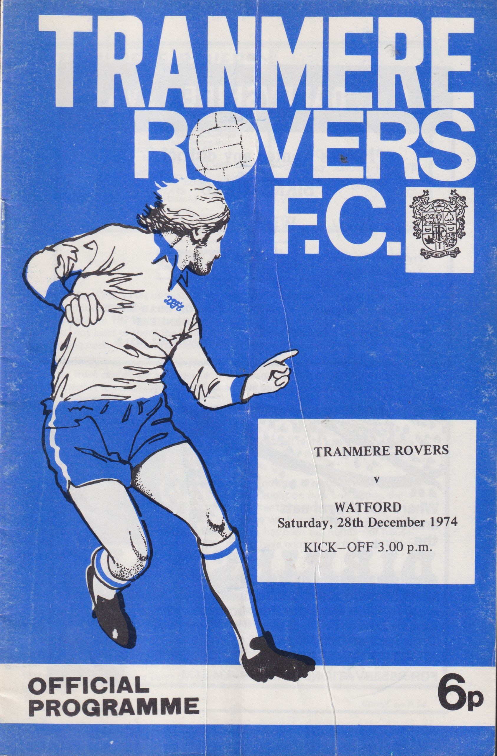 Match Programme for 28/12/1974