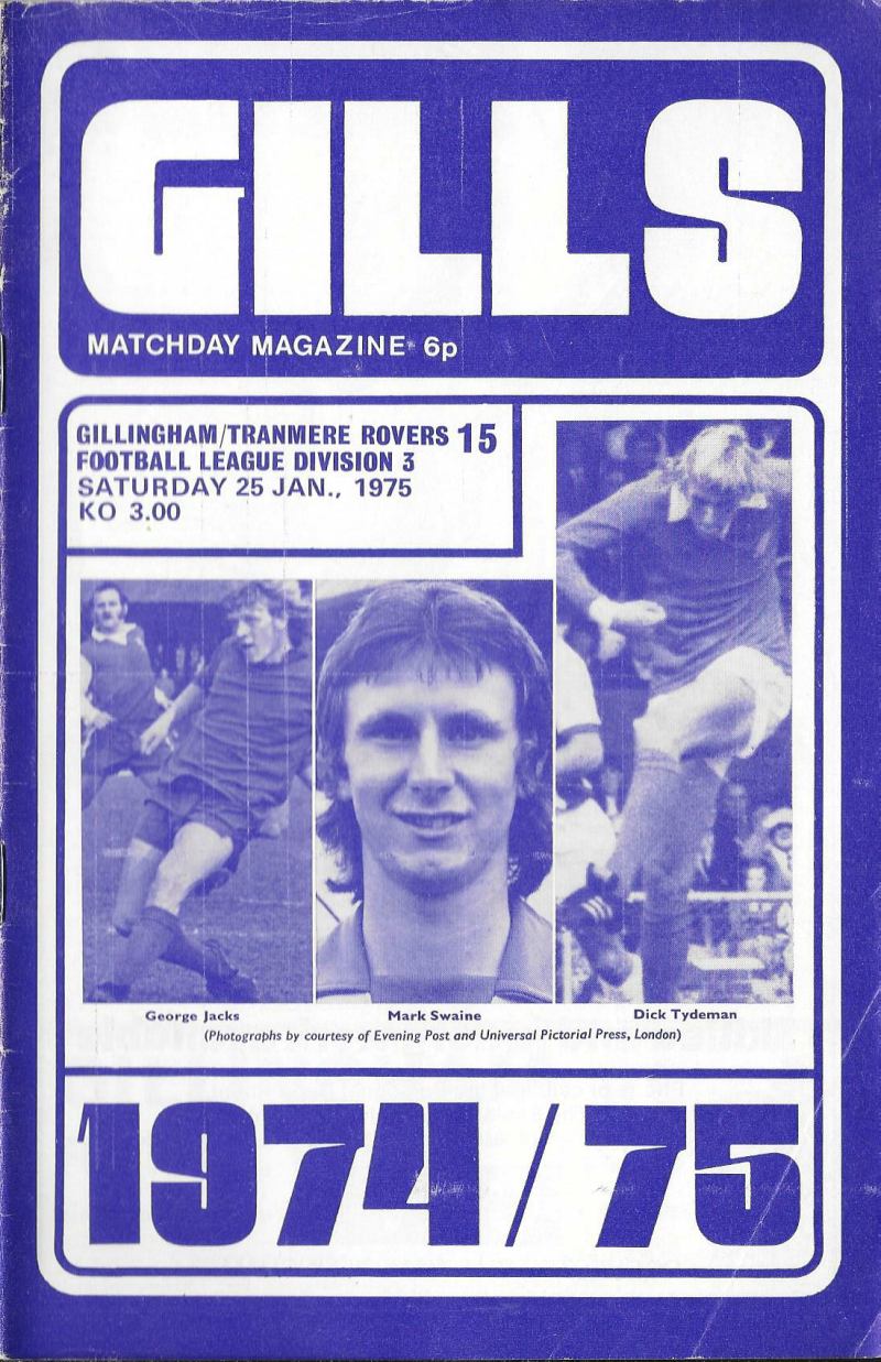 Match Programme for 25/01/1975