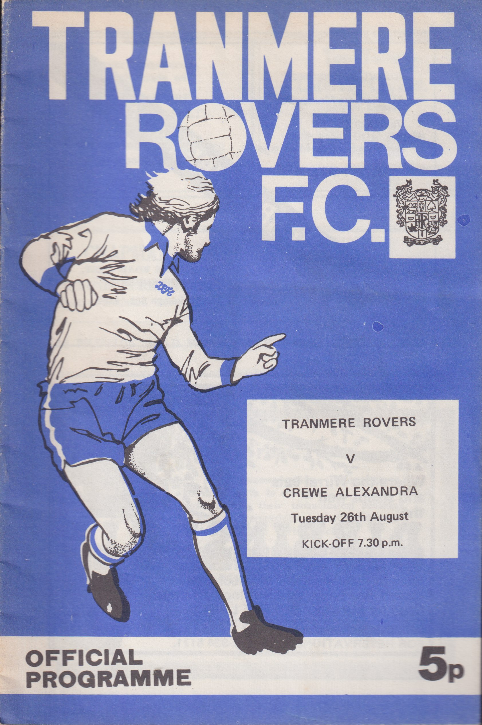 Match Programme for 26/08/1975