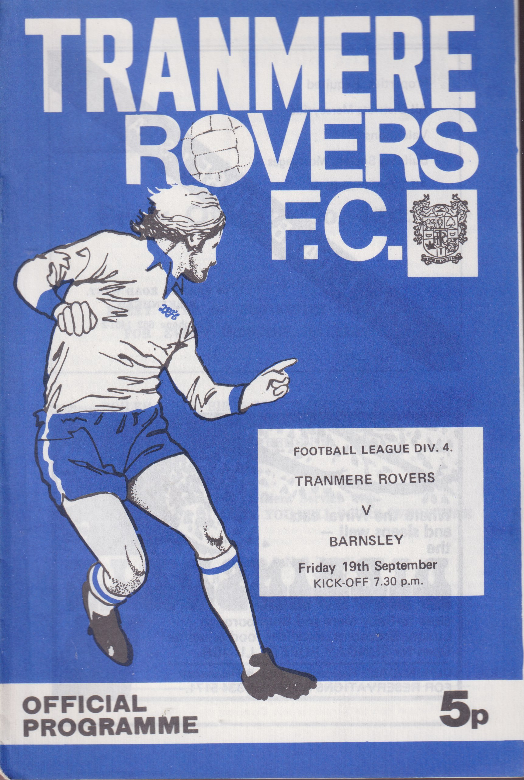 Match Programme for 19/09/1975
