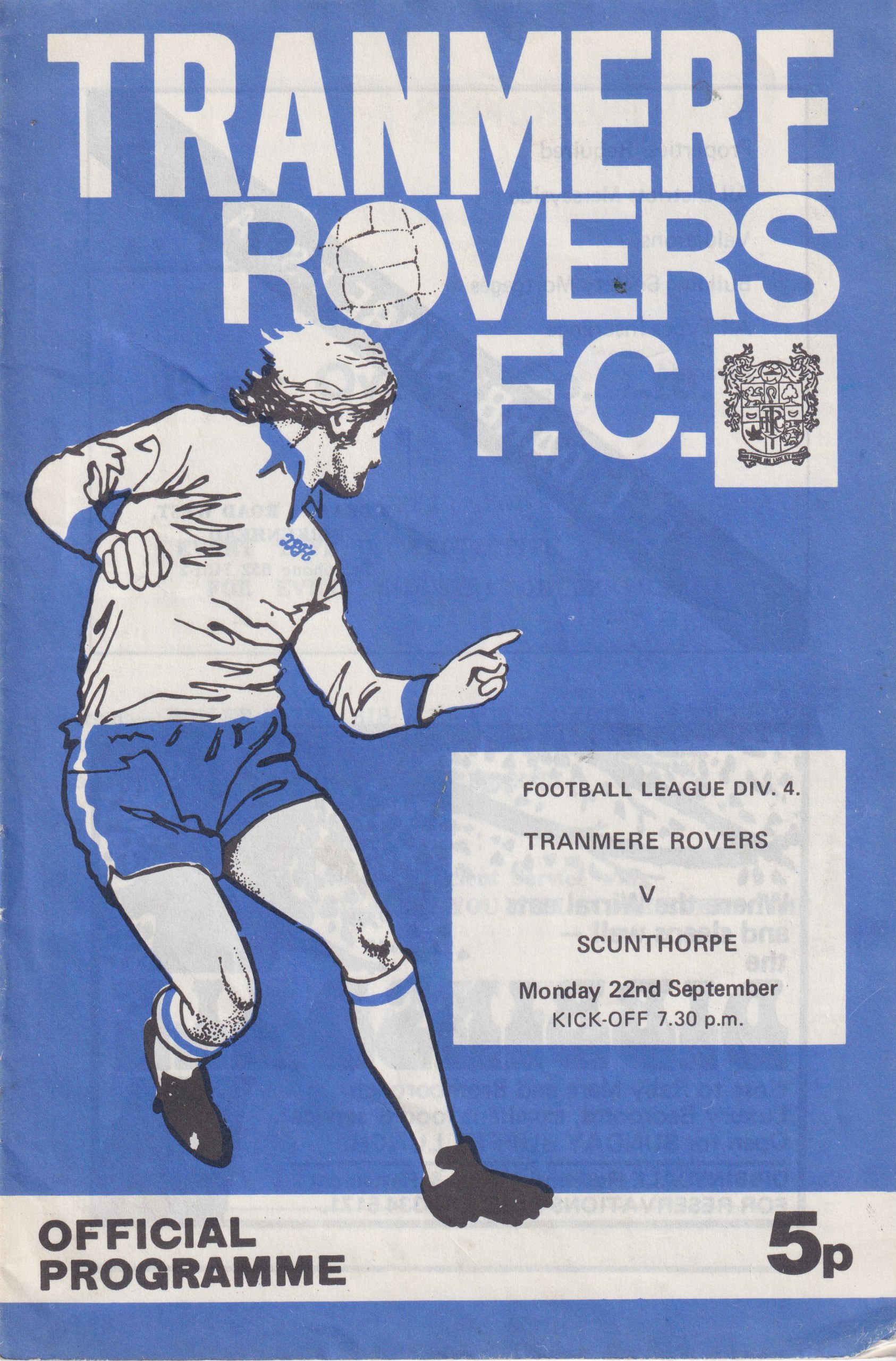 Match Programme for 22/09/1975